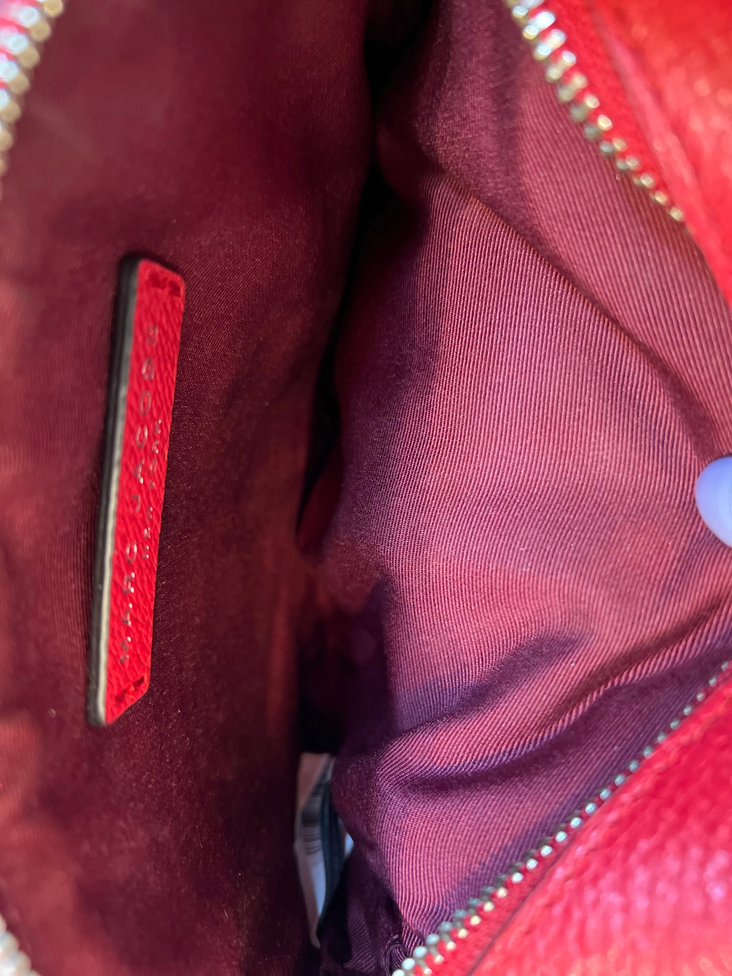Marc Jacobs Red Leather Shutter Crosbody