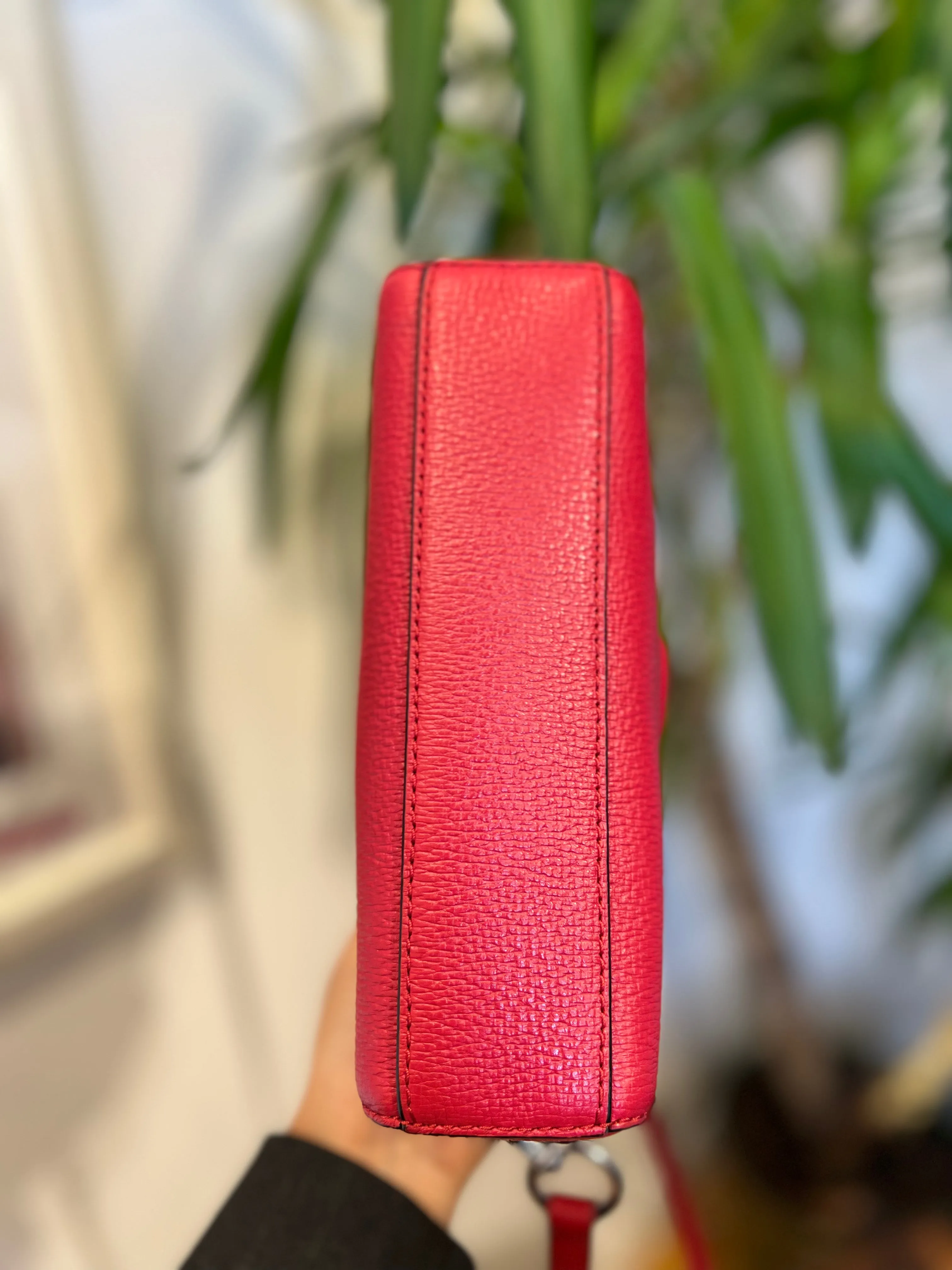 Marc Jacobs Red Leather Shutter Crosbody
