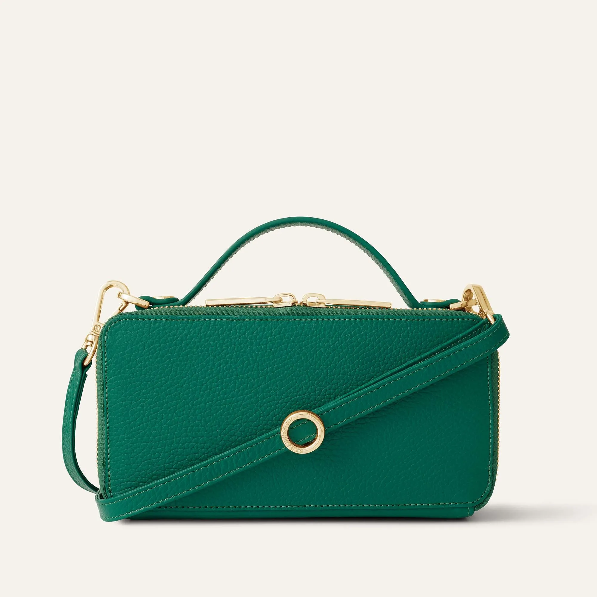Marie Handbag | Evergreen with Gold hardware