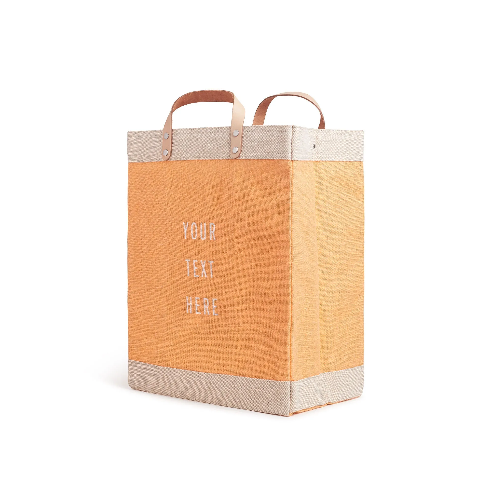 Market Bag in Cantaloupe with Strap