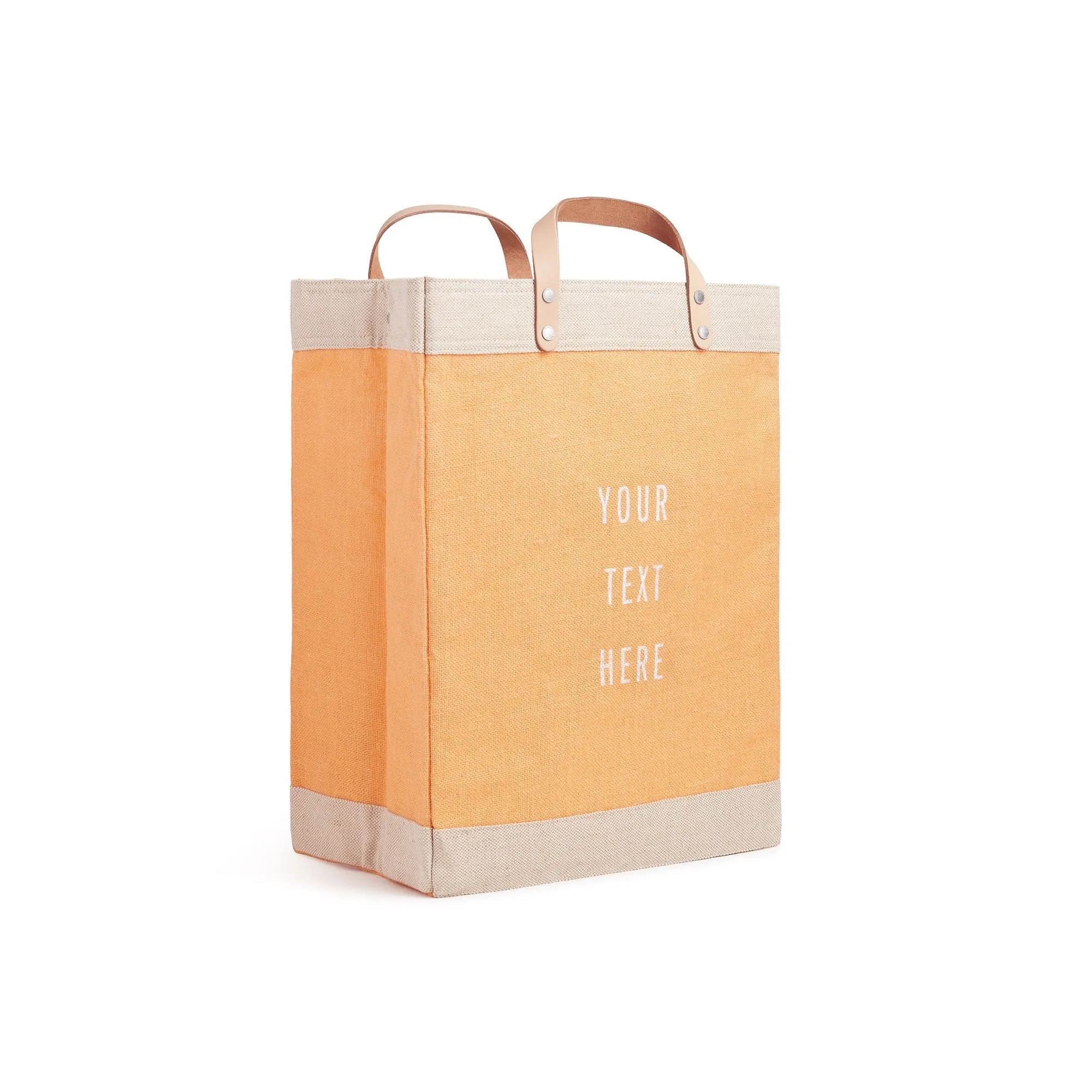 Market Bag in Cantaloupe with Strap