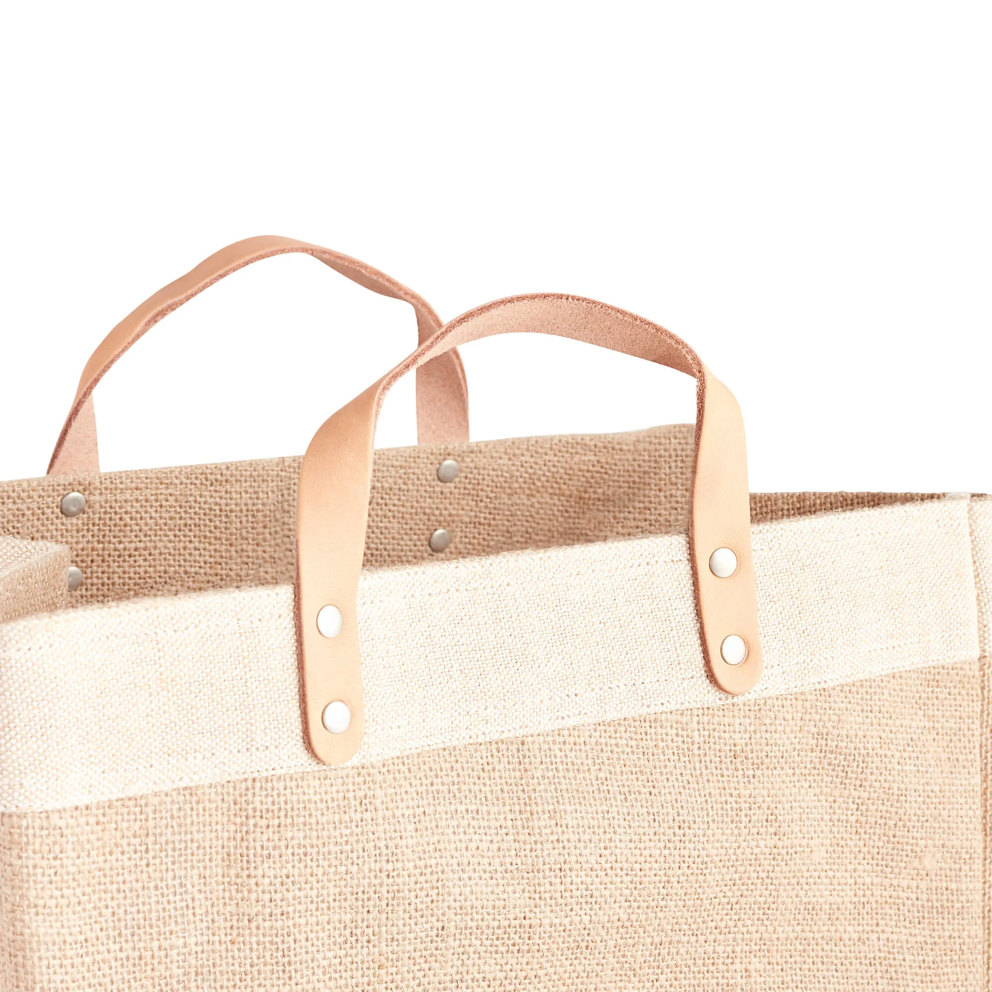 Market Bag in Natural with TAKE CARE
