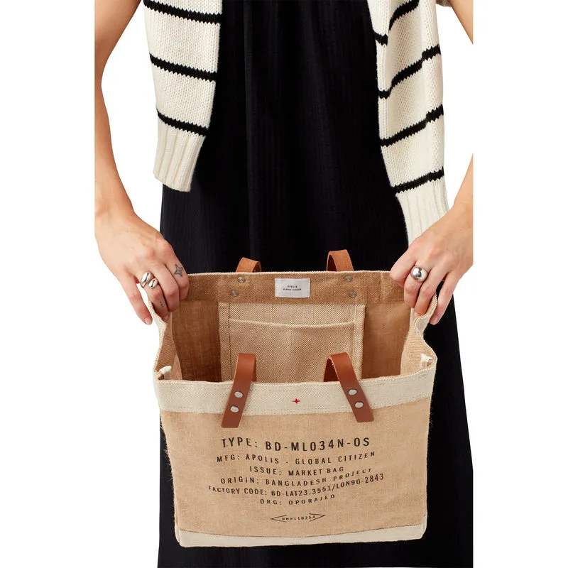 Market Tote in Natural LA Black Print by Geoff McFetridge