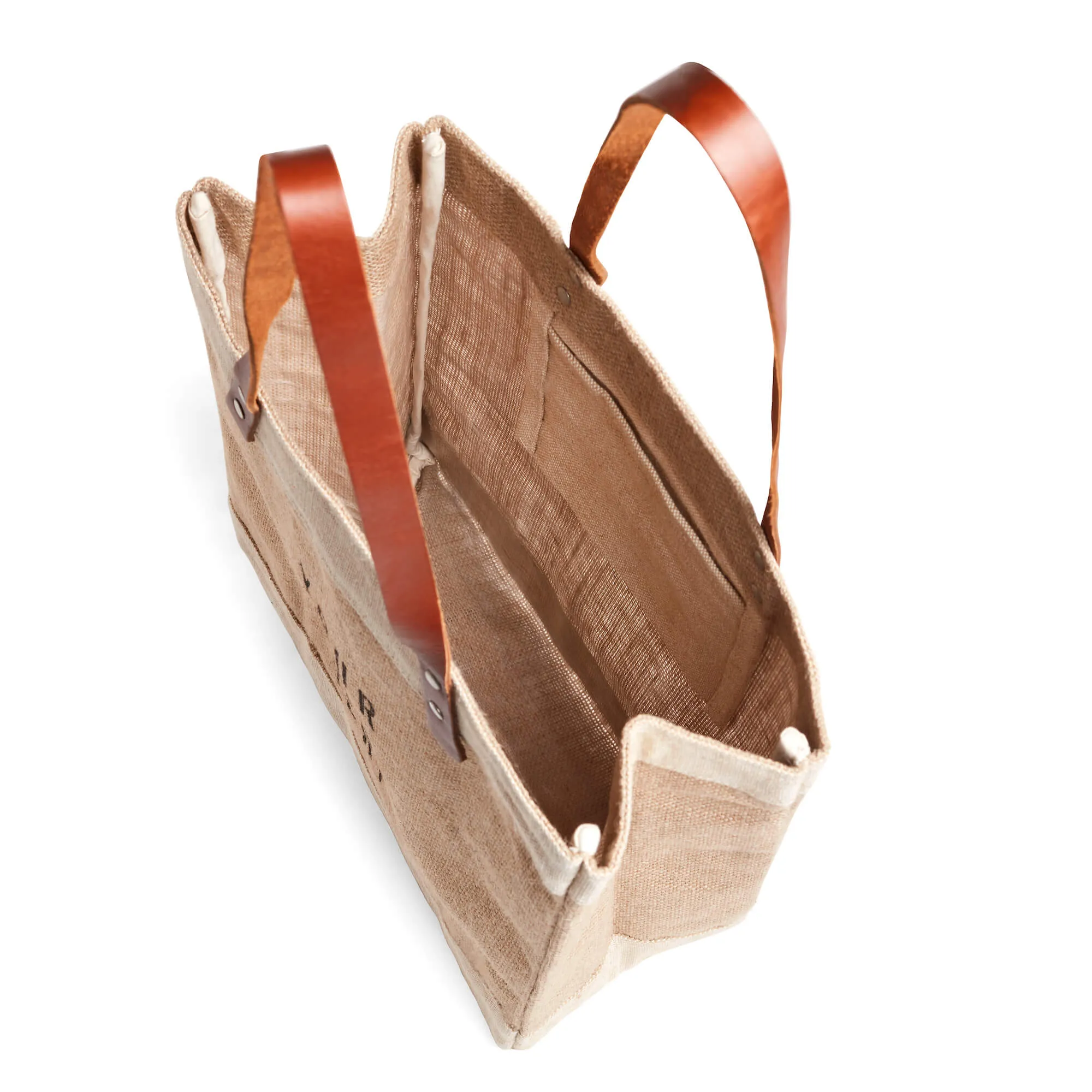 Market Tote in Natural LA Black Print by Geoff McFetridge