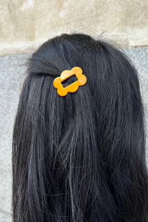 Mercantile Scalloped Yellow Hair Clip