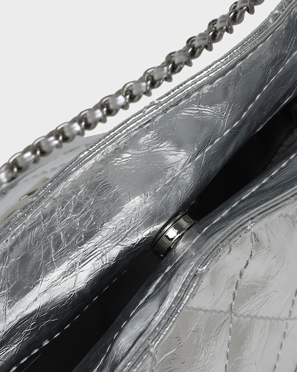 Metallic Magic Shoulder Bag in Silver