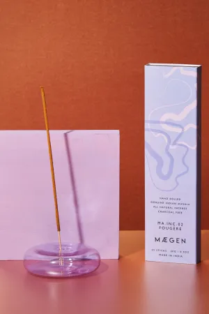MÆGEN Lavender Dimple Hand Blown Glass Incense Holder