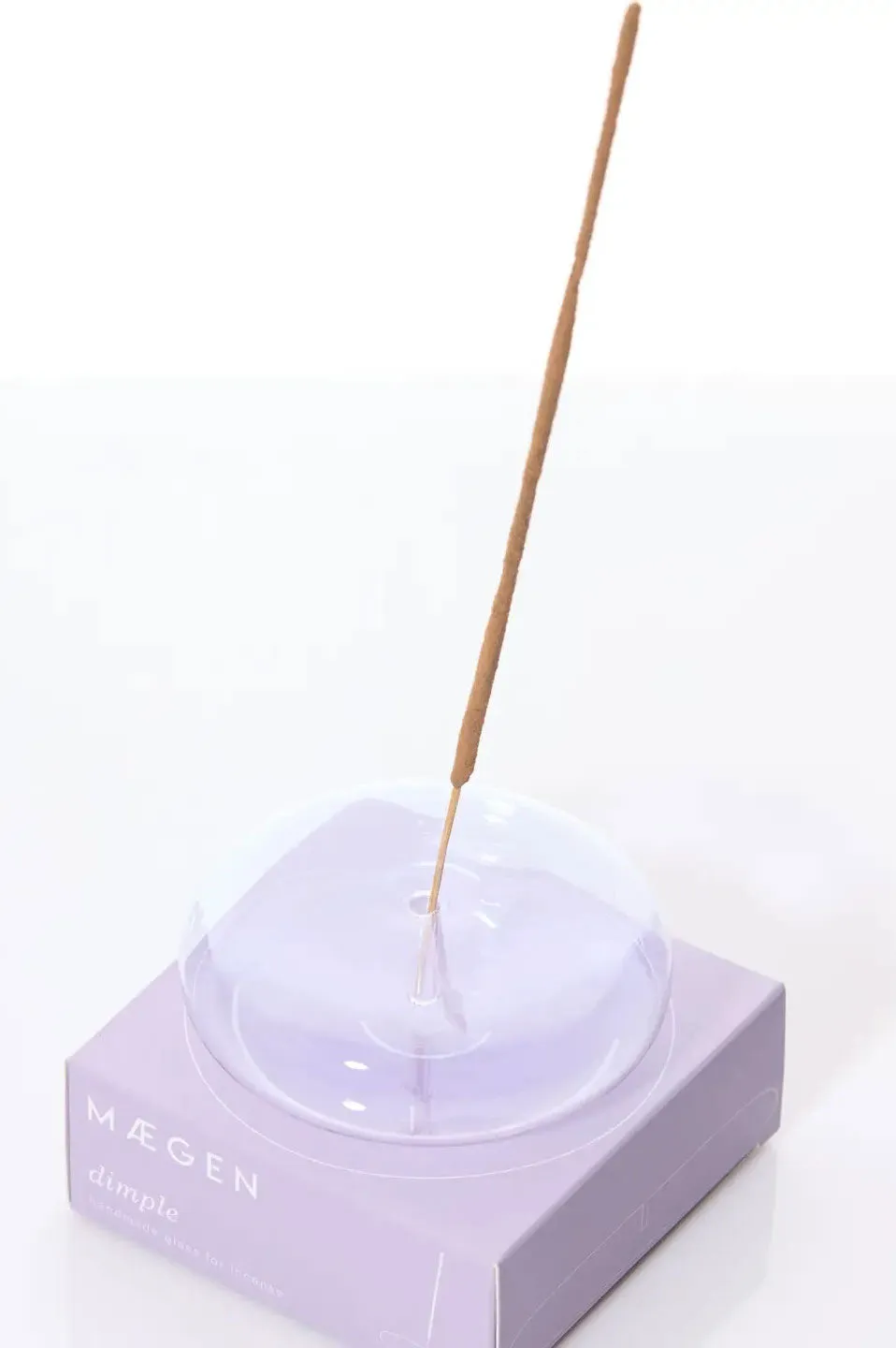 MÆGEN Lavender Dimple Hand Blown Glass Incense Holder