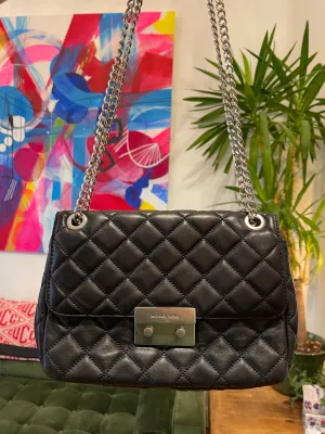 Michael Kors Black Leather Sloan Crossbody