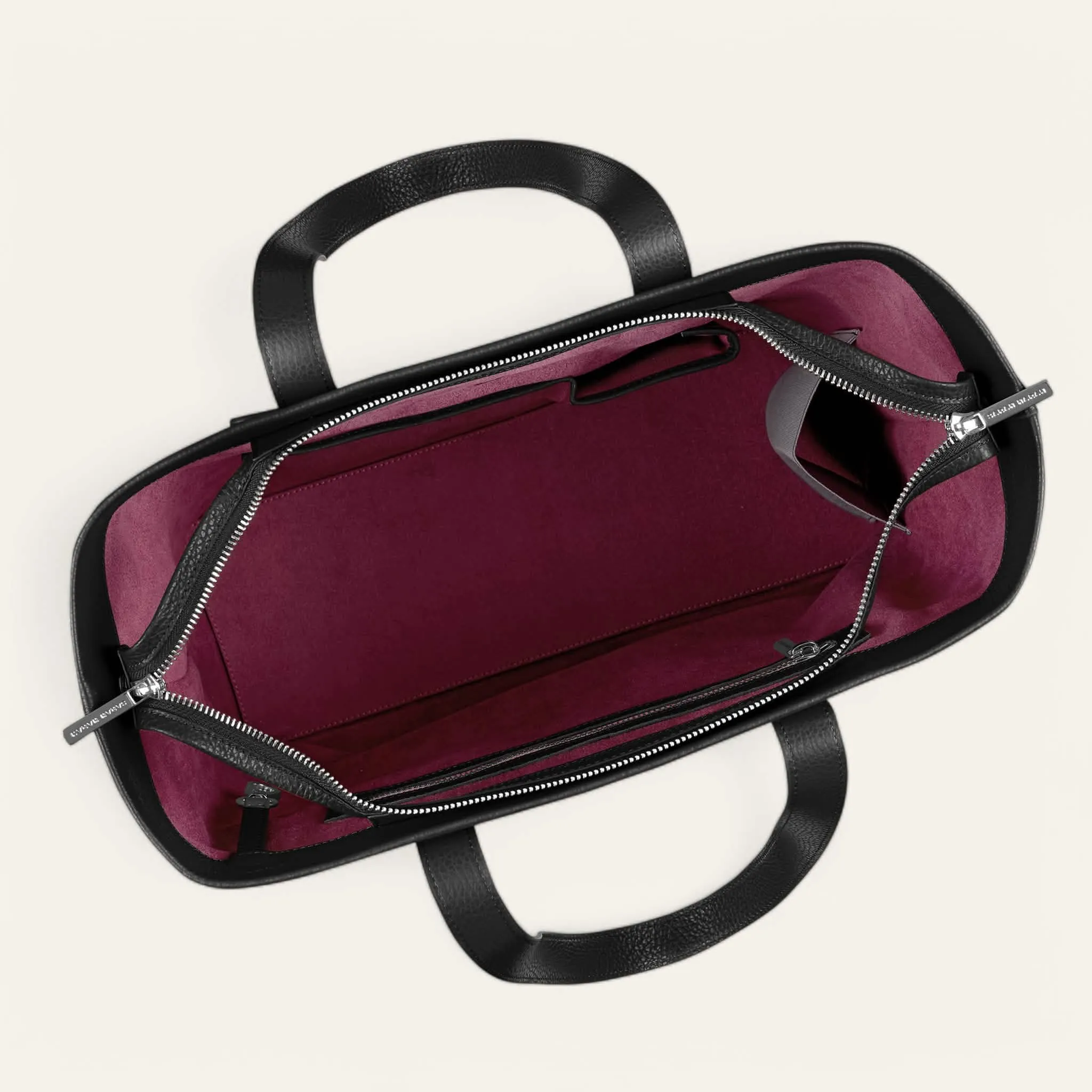 Michelle Tote | Black with Silver hardware