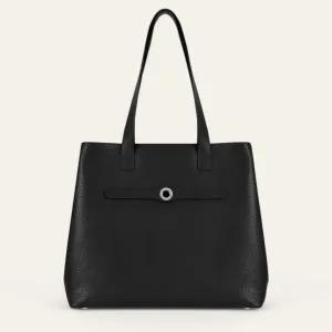 Michelle Tote | Black with Silver hardware