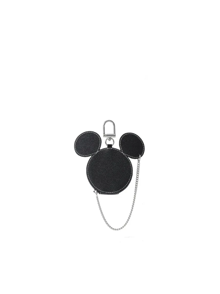 Mickey Mouse Leather Coin Purse with Chain Strap