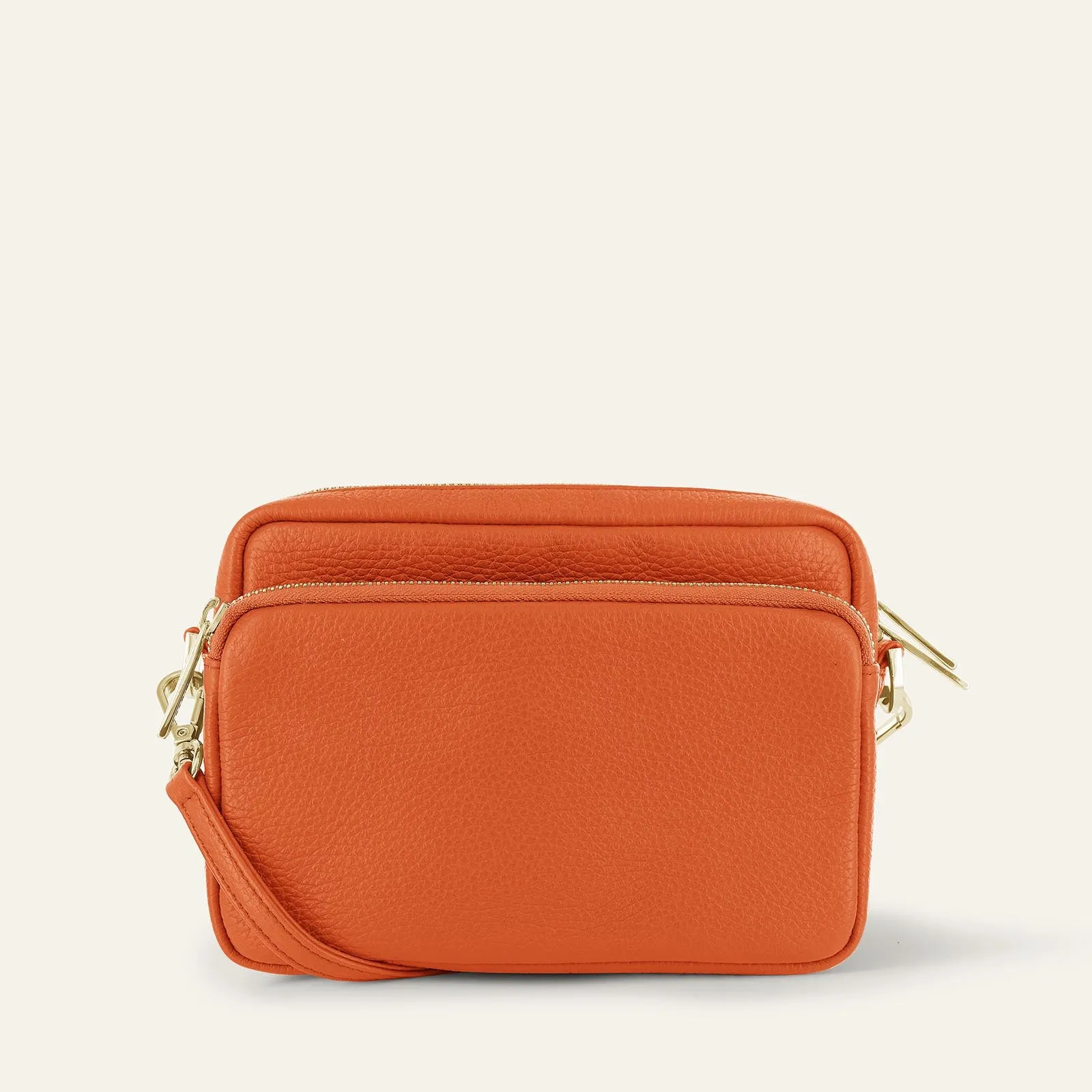 Millie Crossbody | Tangerine with Gold hardware
