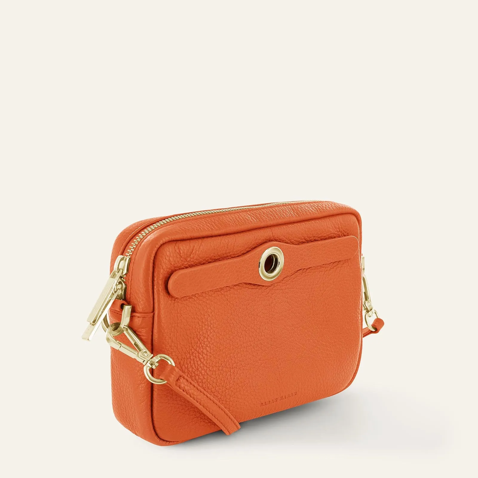 Millie Crossbody | Tangerine with Gold hardware