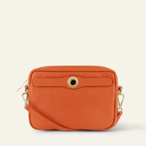 Millie Crossbody | Tangerine with Gold hardware