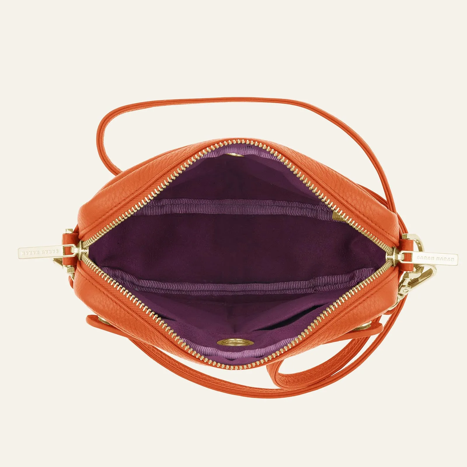 Millie Crossbody | Tangerine with Gold hardware