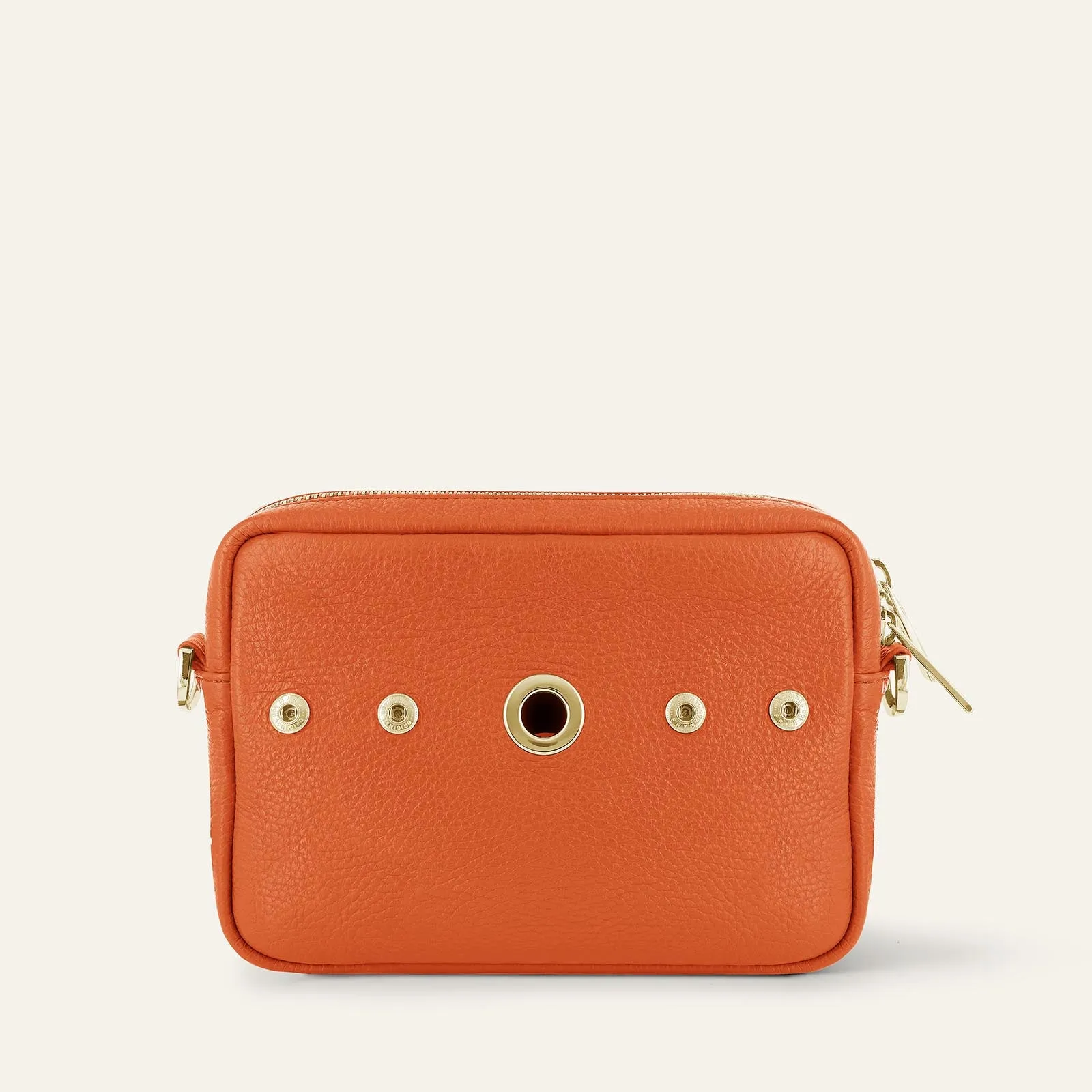 Millie Crossbody | Tangerine with Gold hardware