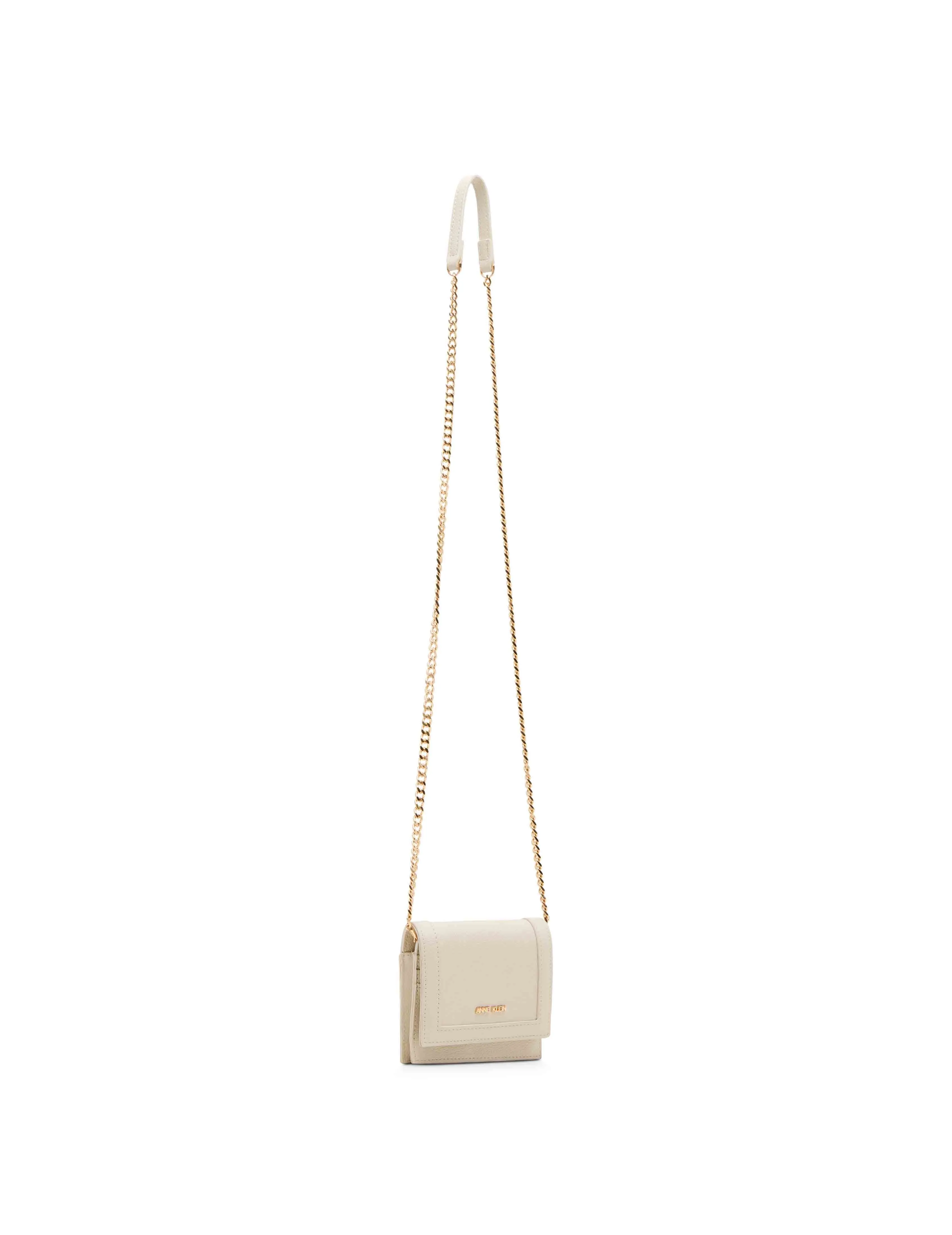 Mini Flap Wallet With Detachable Mini Chain Strap
