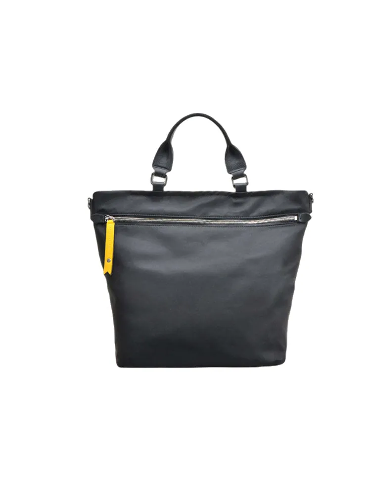 Minions Jacquard with Leather Top Handle Handbag