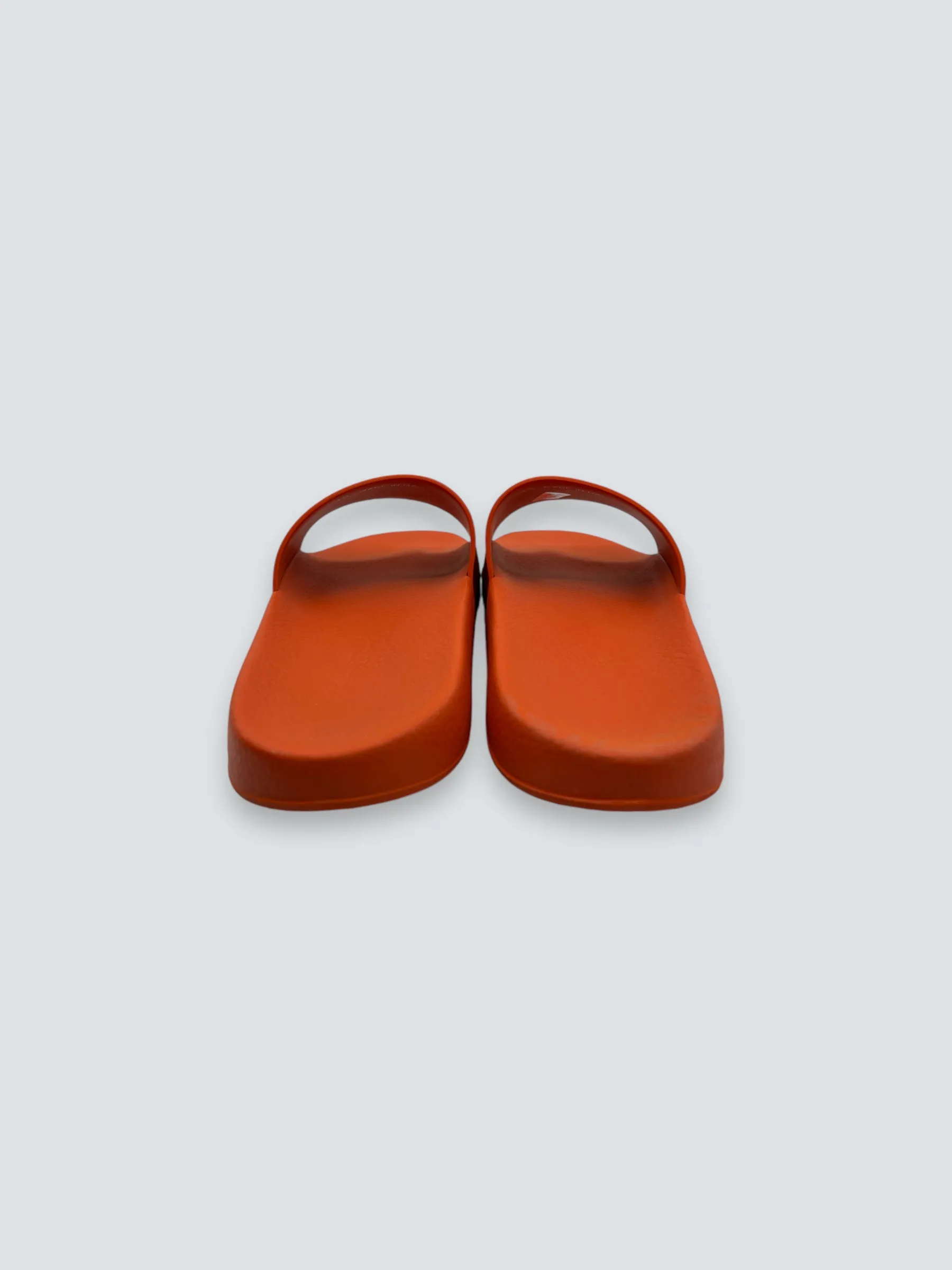 Moncler Orange Rubber Slides - Size UK 43