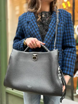 Mulberry Black Leather Iris Shoulder Bag
