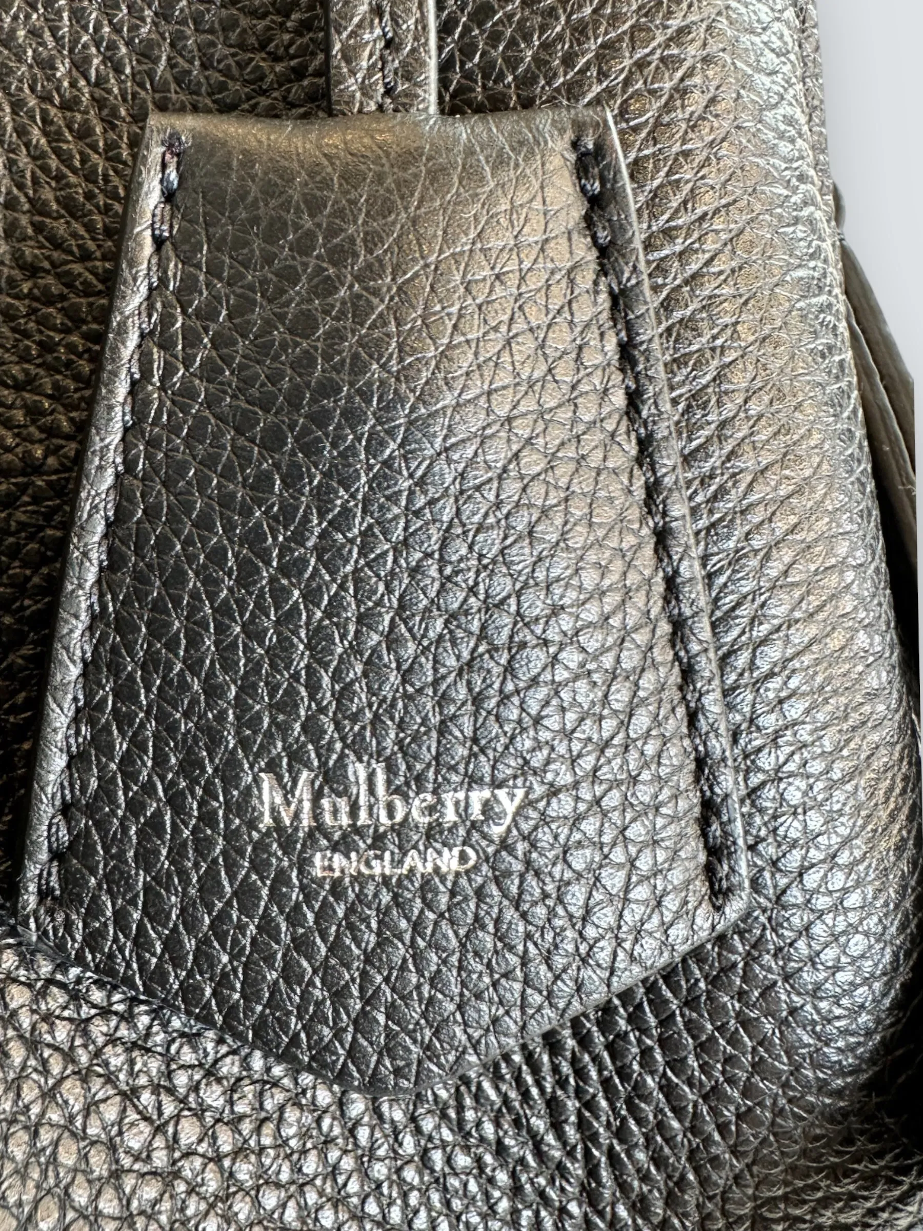 Mulberry Black Leather Iris Shoulder Bag