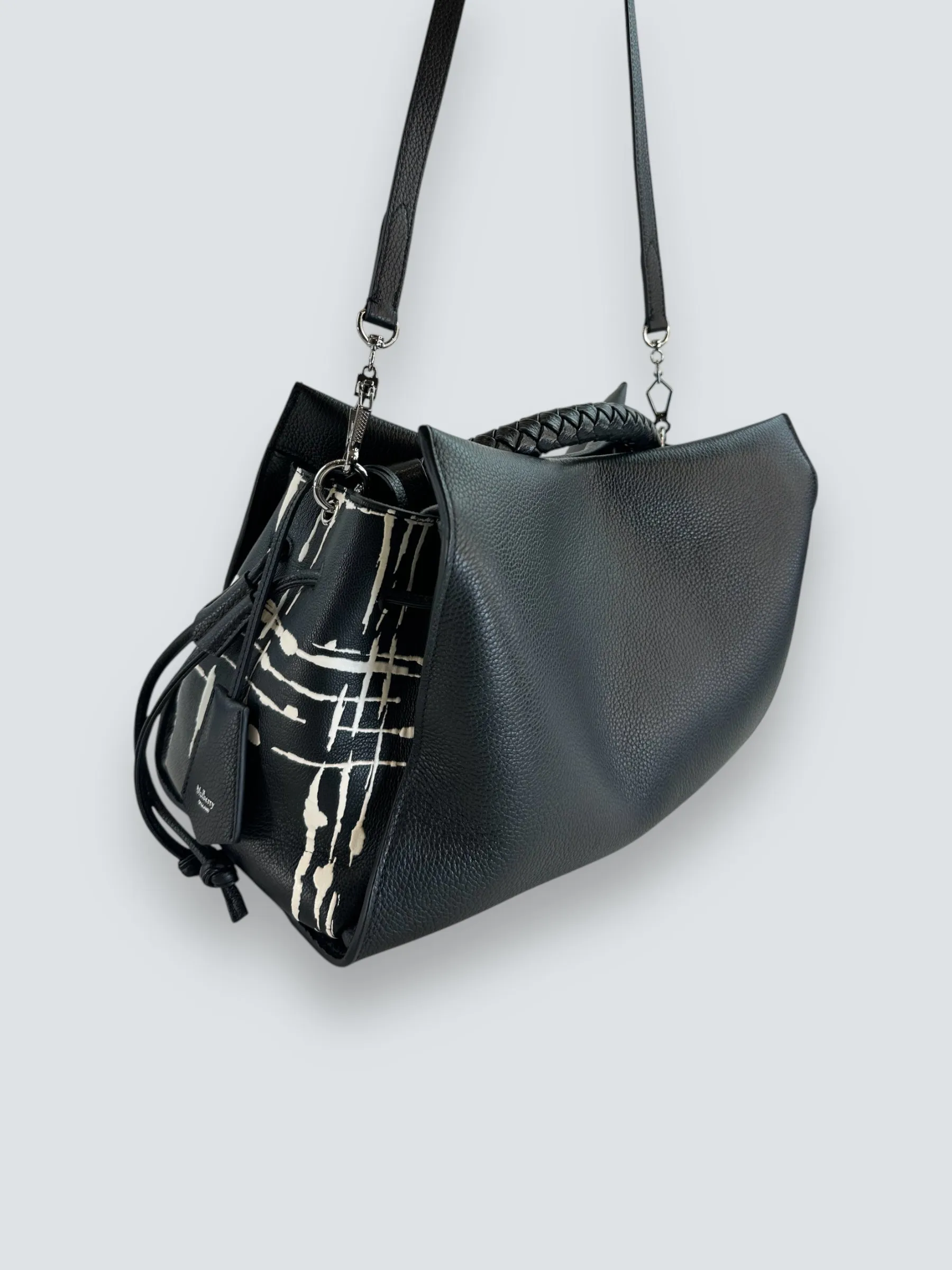 Mulberry Black Leather Iris Shoulder Bag