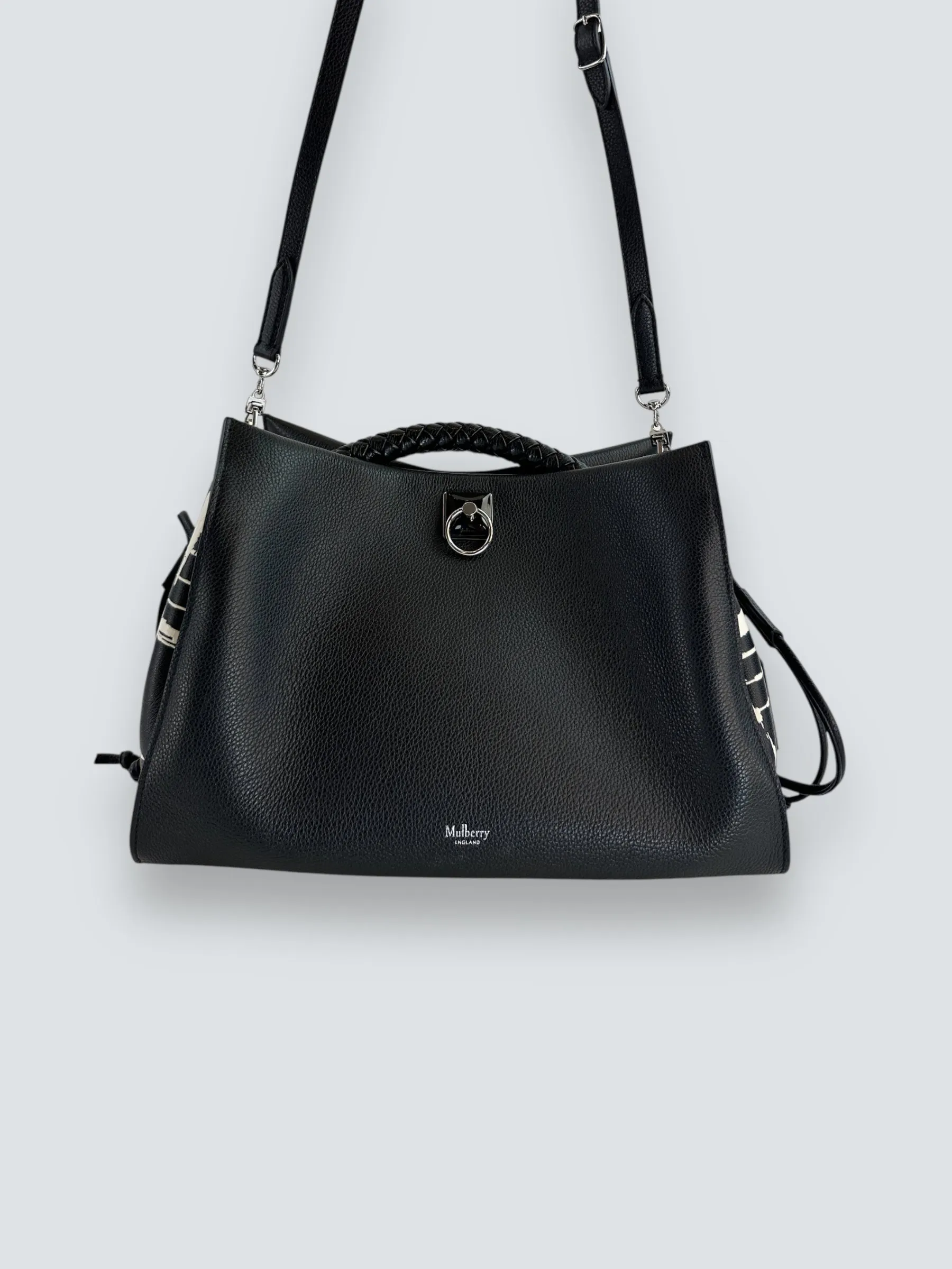 Mulberry Black Leather Iris Shoulder Bag