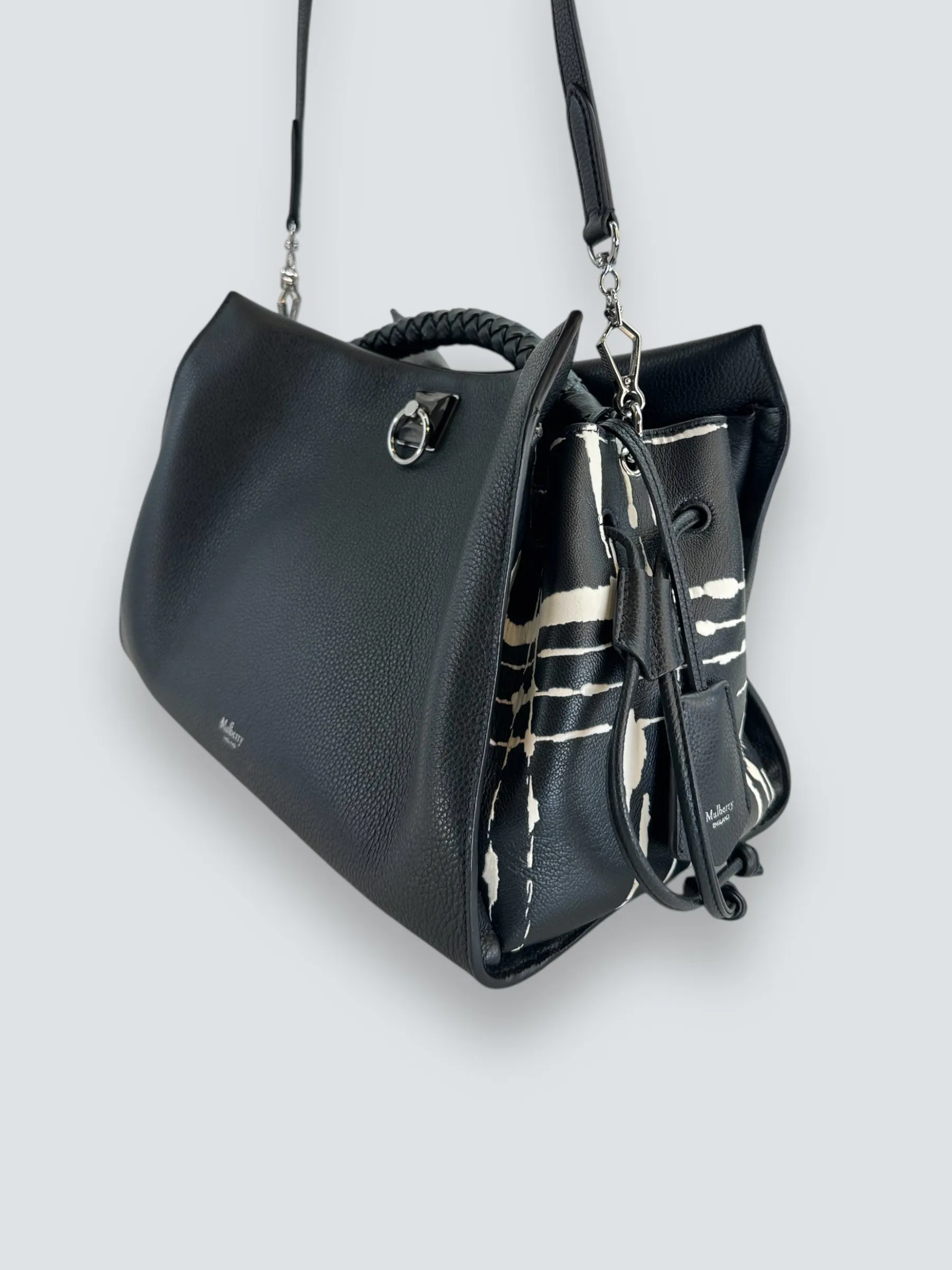 Mulberry Black Leather Iris Shoulder Bag