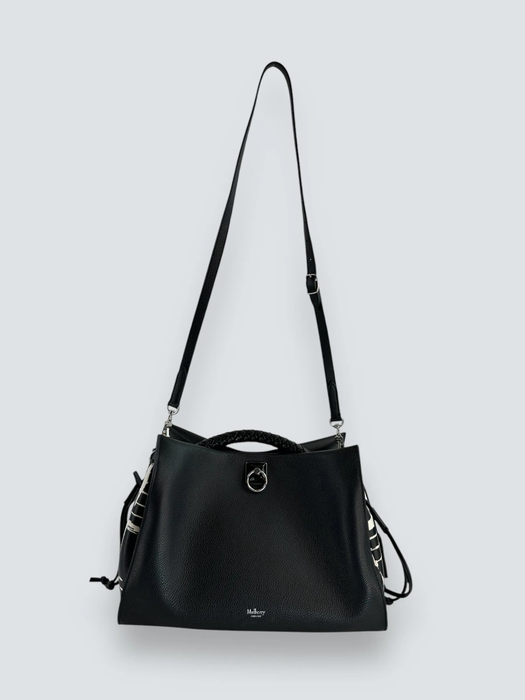 Mulberry Black Leather Iris Shoulder Bag
