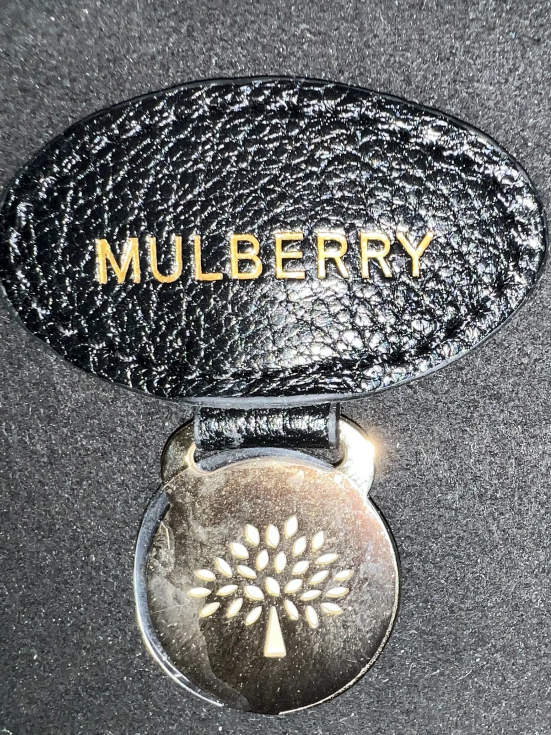 Mulberry Black Leather Small Lilly Crossbody
