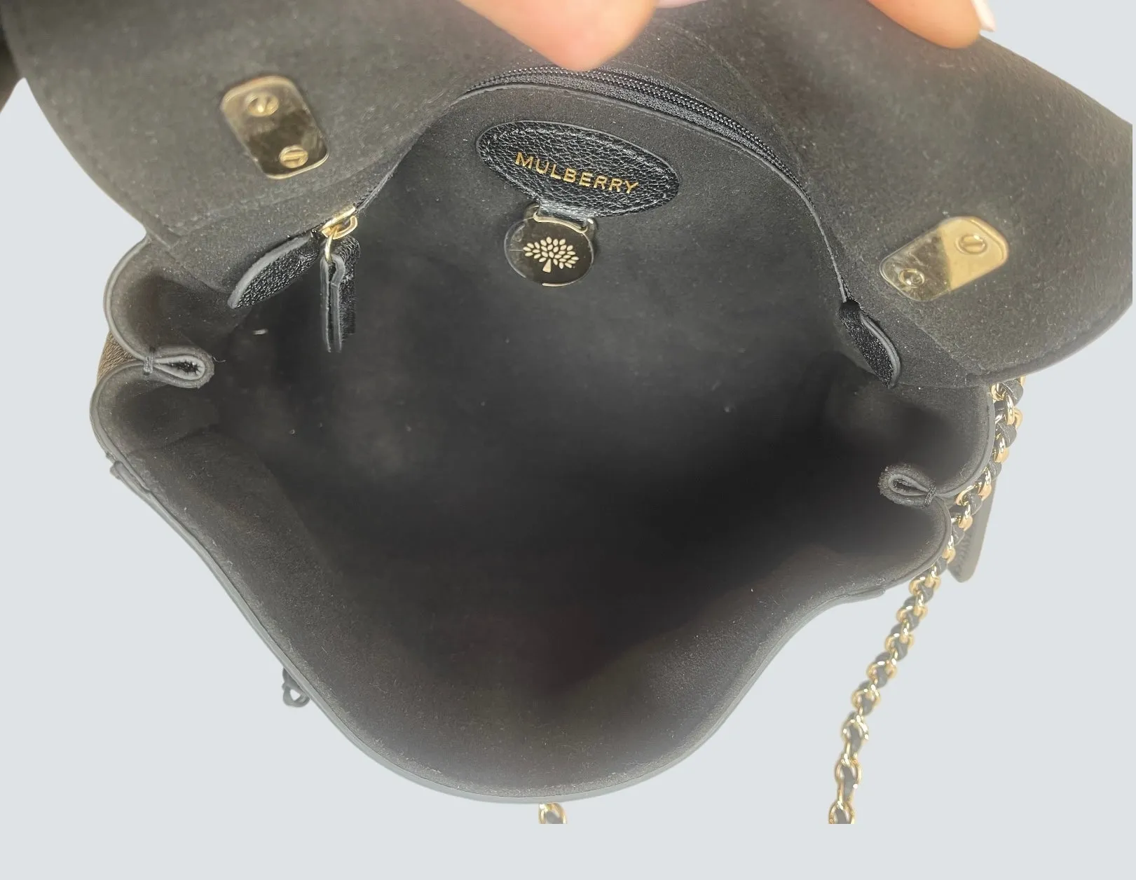 Mulberry Black Leather Small Lilly Crossbody