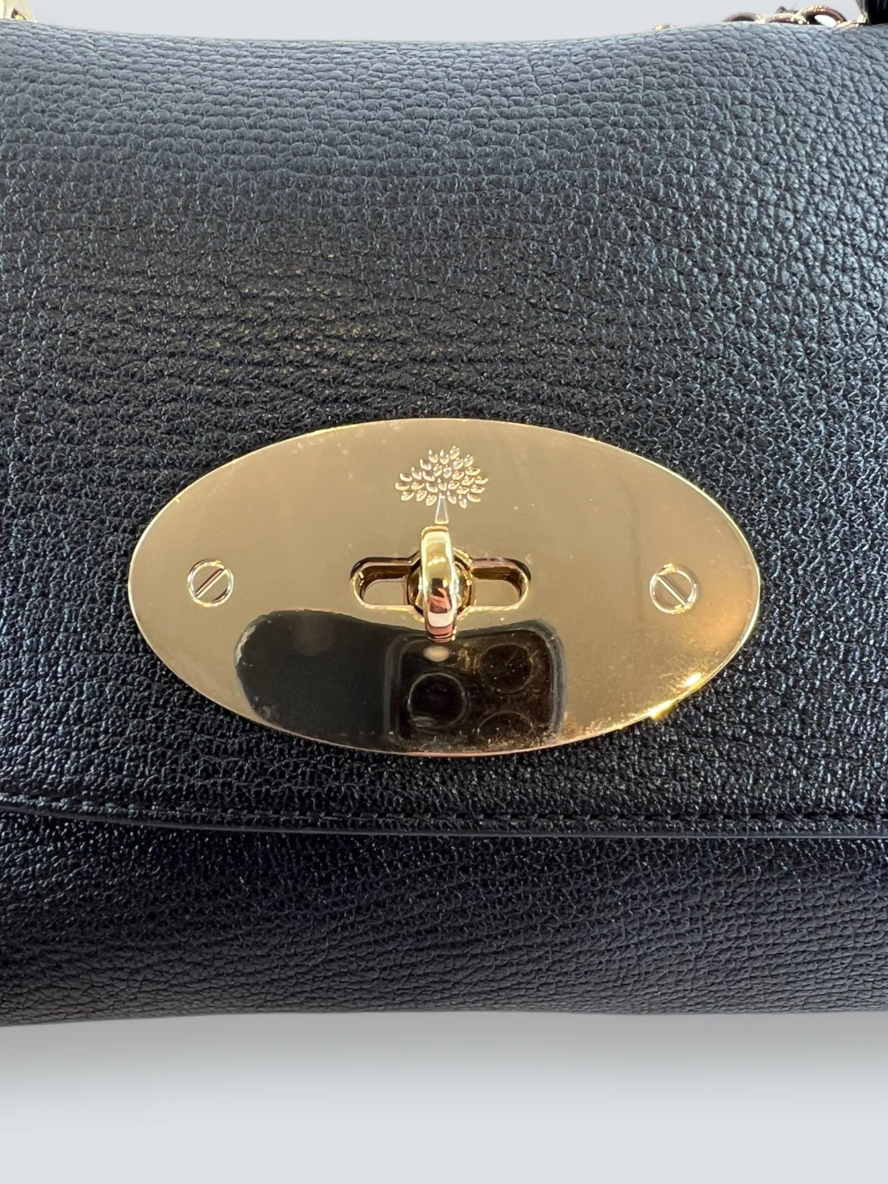 Mulberry Black Leather Small Lilly Crossbody