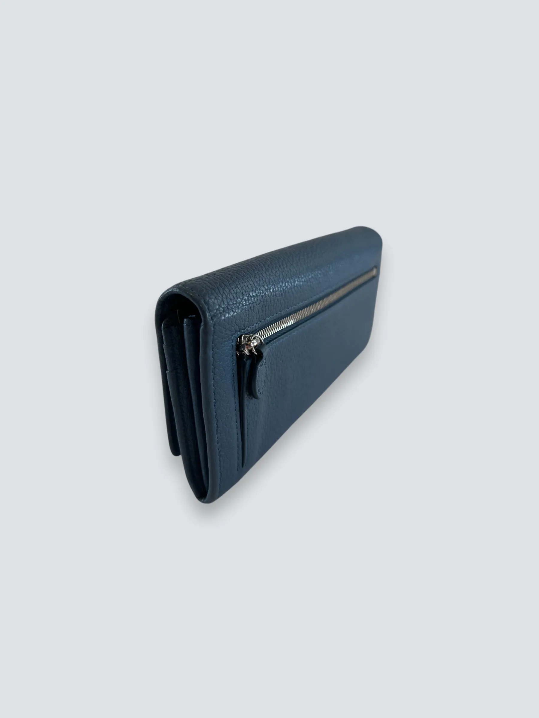 Mulberry Blue Leather Long Wallet
