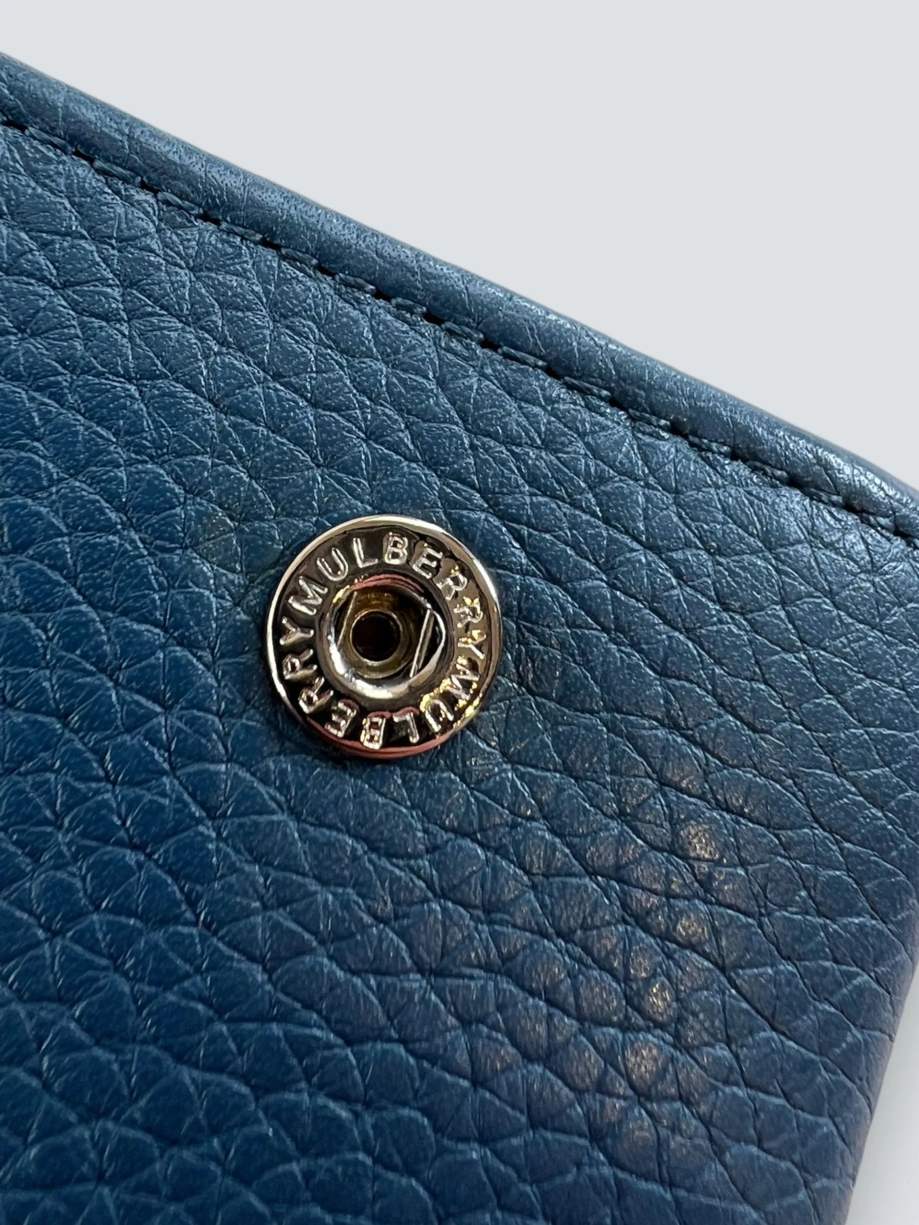 Mulberry Blue Leather Long Wallet