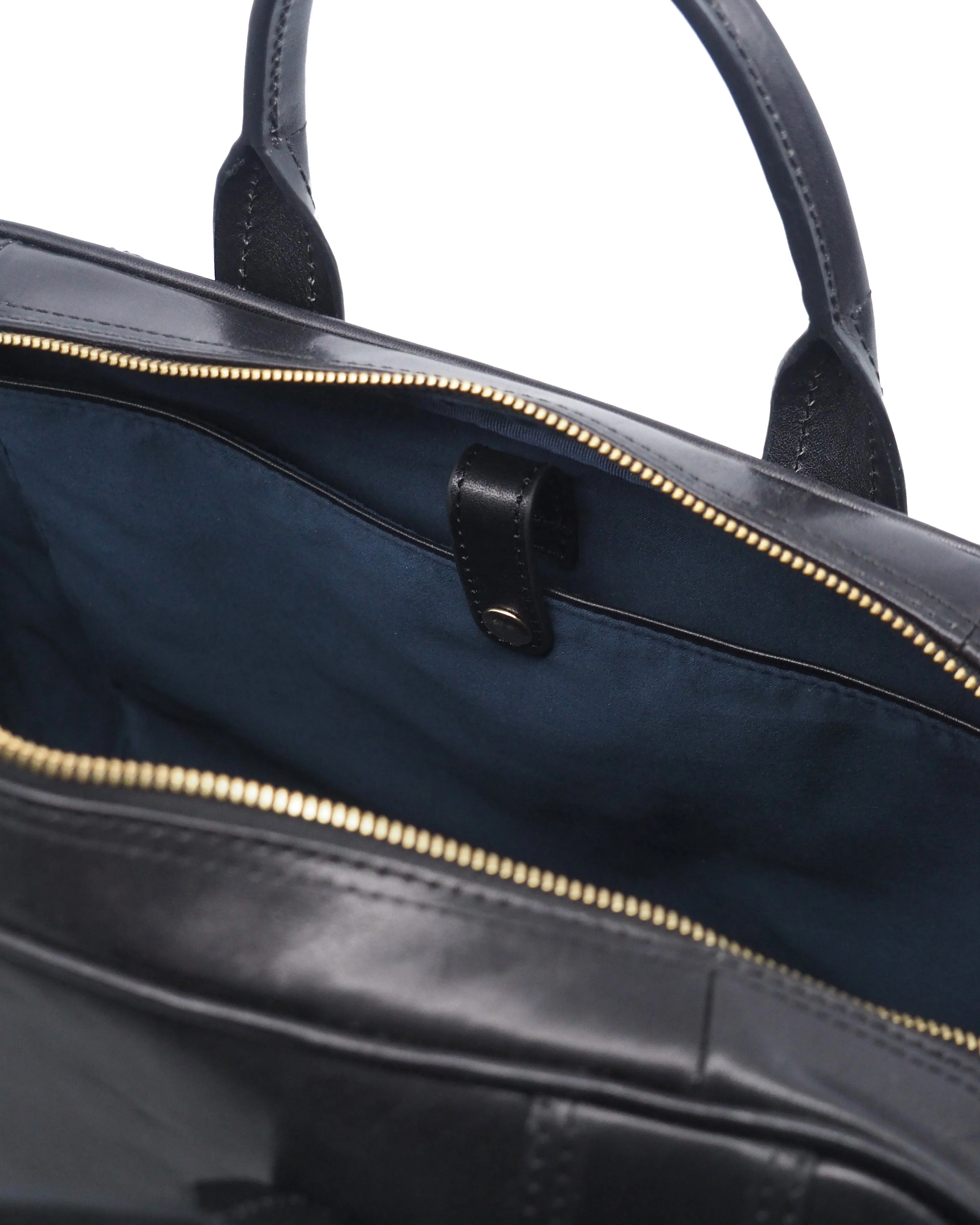 Nero Glossy Leather Voyage Duffel