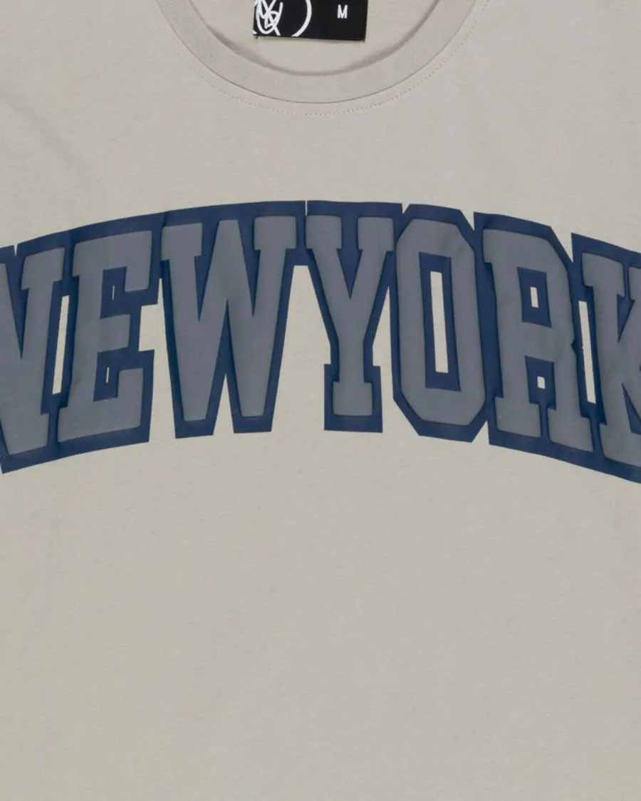 New York Grey Baseball Tee Shirt