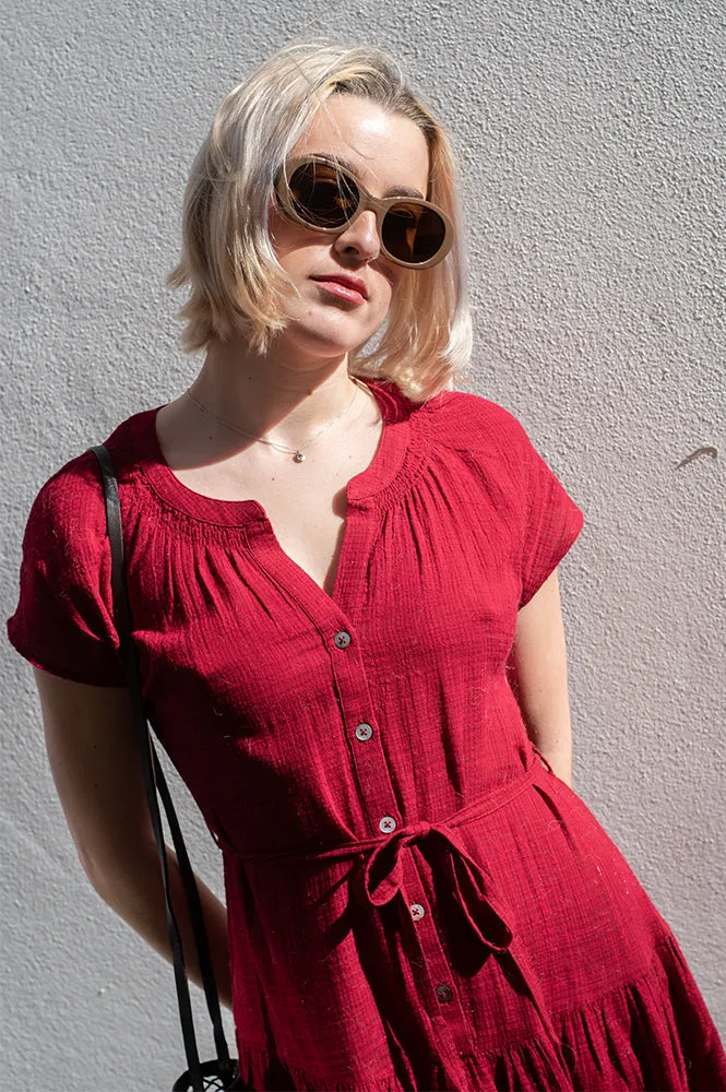 Nice Things Intense Red Waffle Dress
