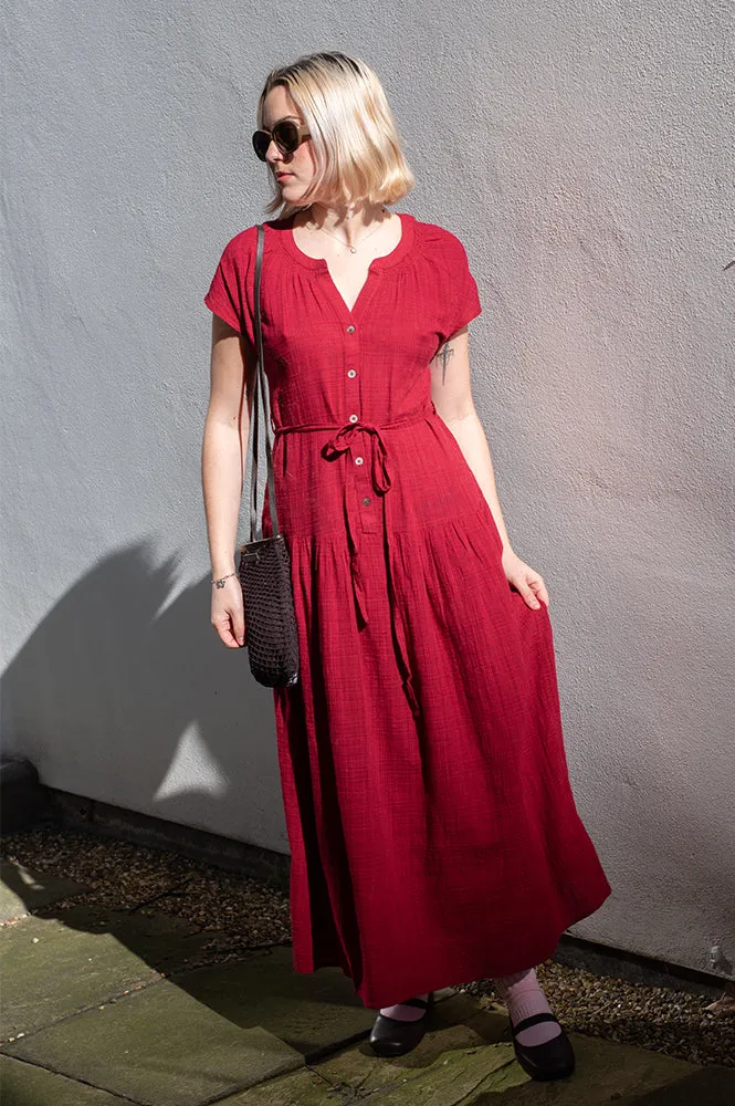 Nice Things Intense Red Waffle Dress
