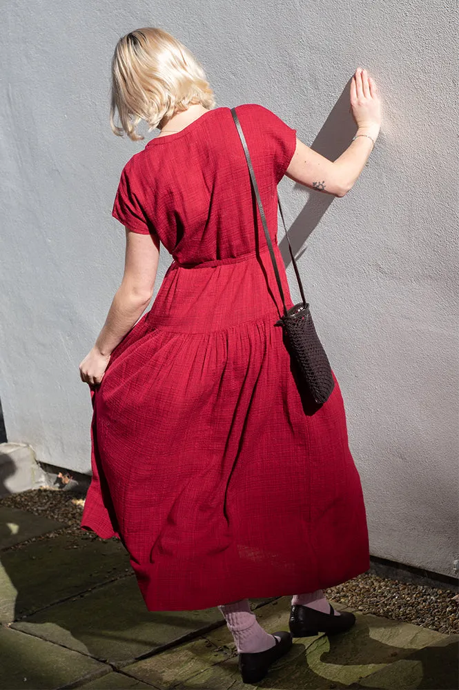 Nice Things Intense Red Waffle Dress