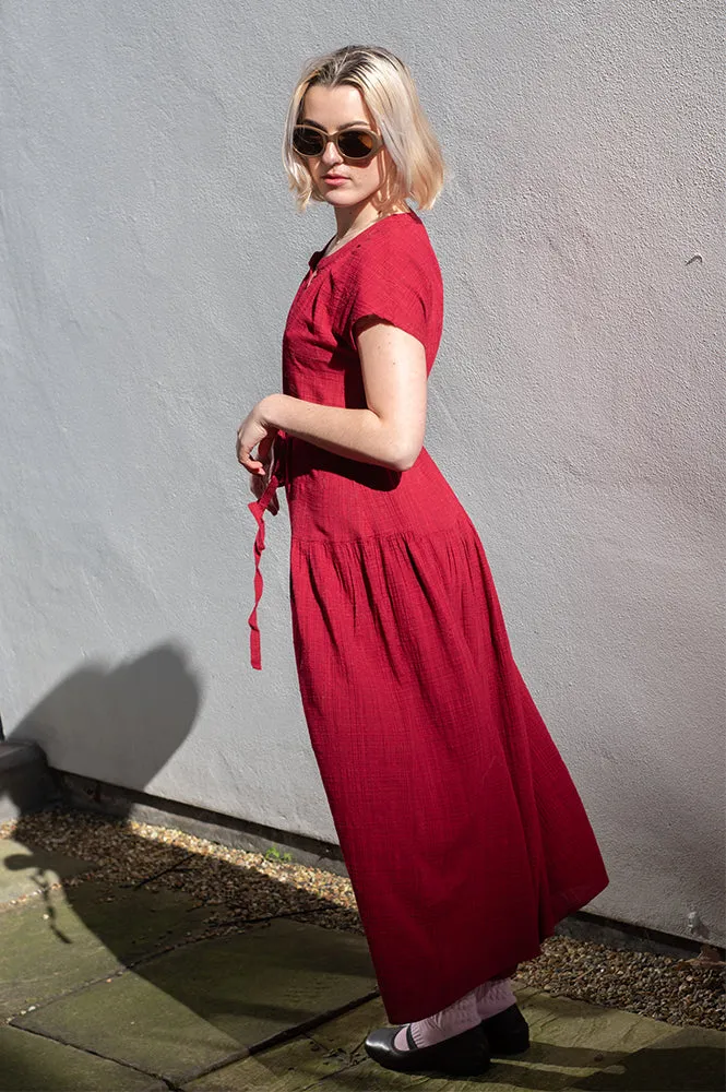 Nice Things Intense Red Waffle Dress