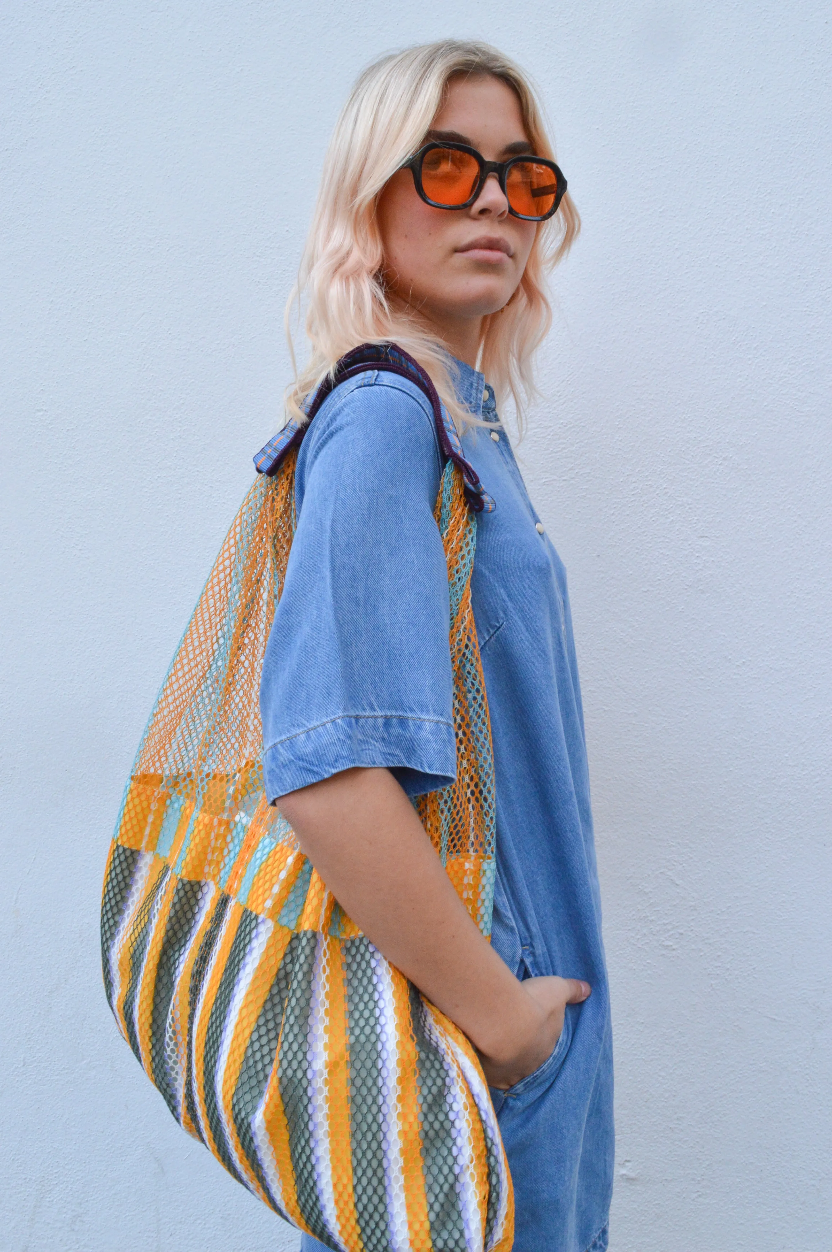 Object Frame Light Blue Denim Dress