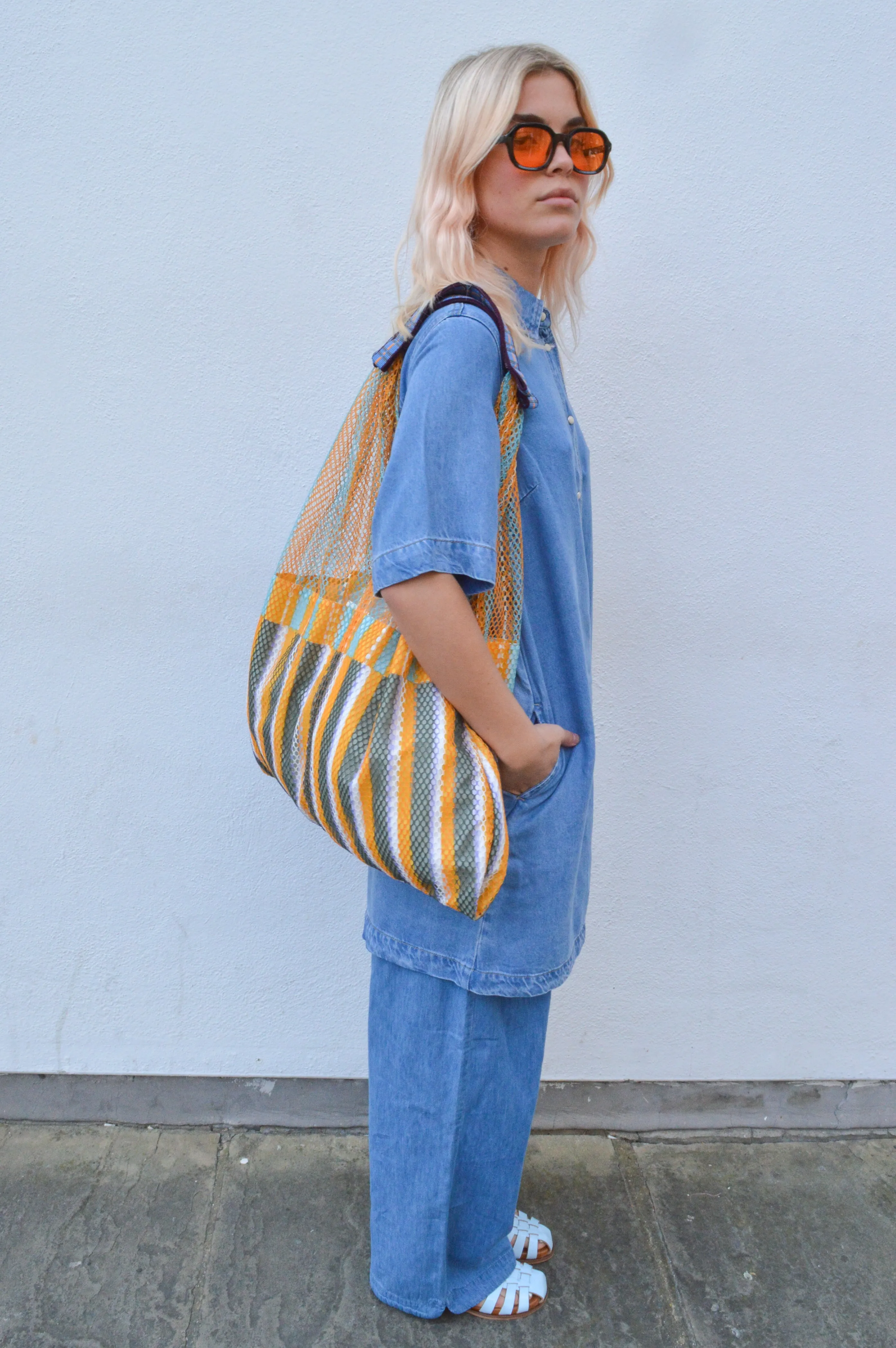 Object Frame Light Blue Denim Dress