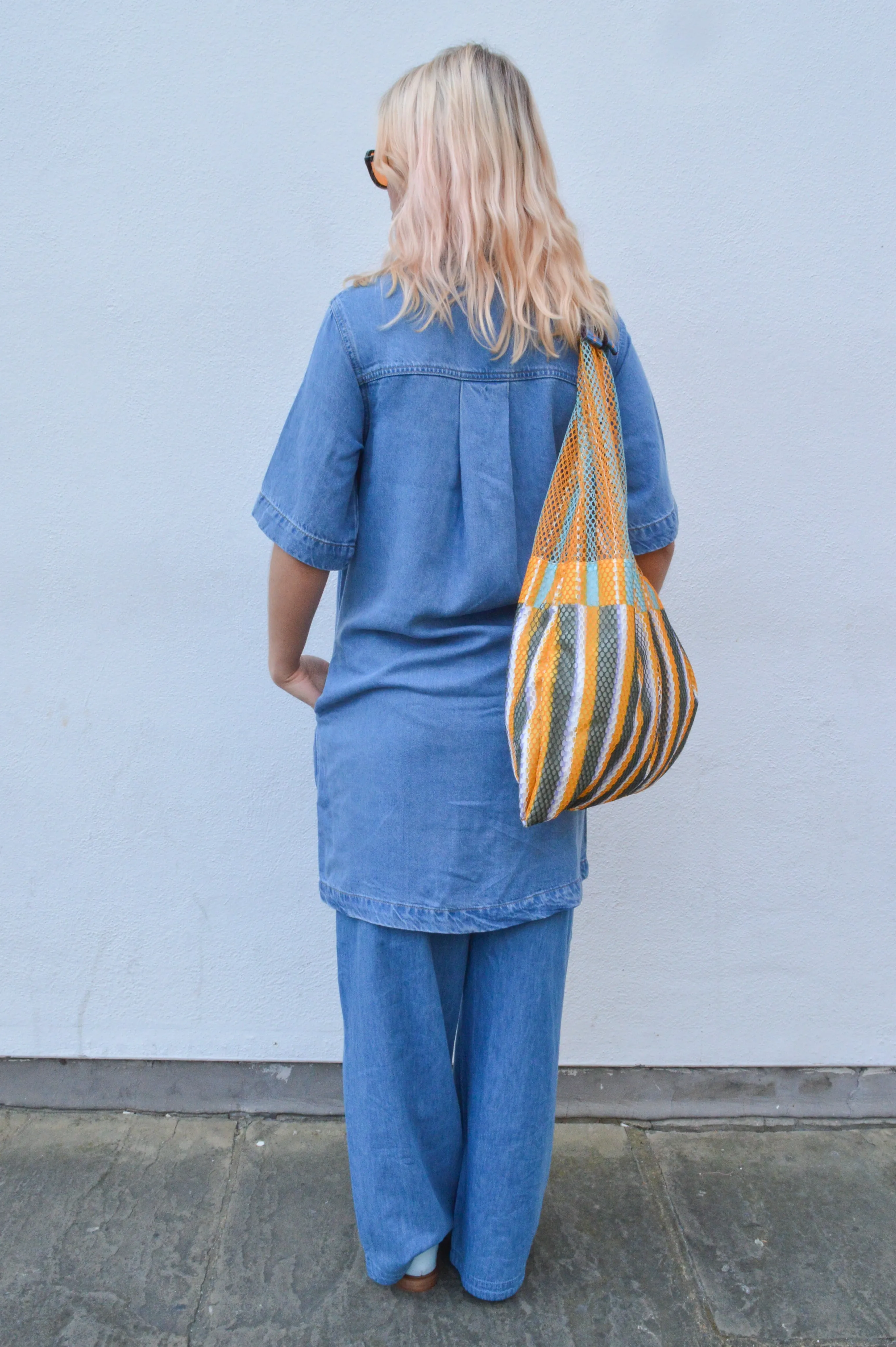 Object Frame Light Blue Denim Dress