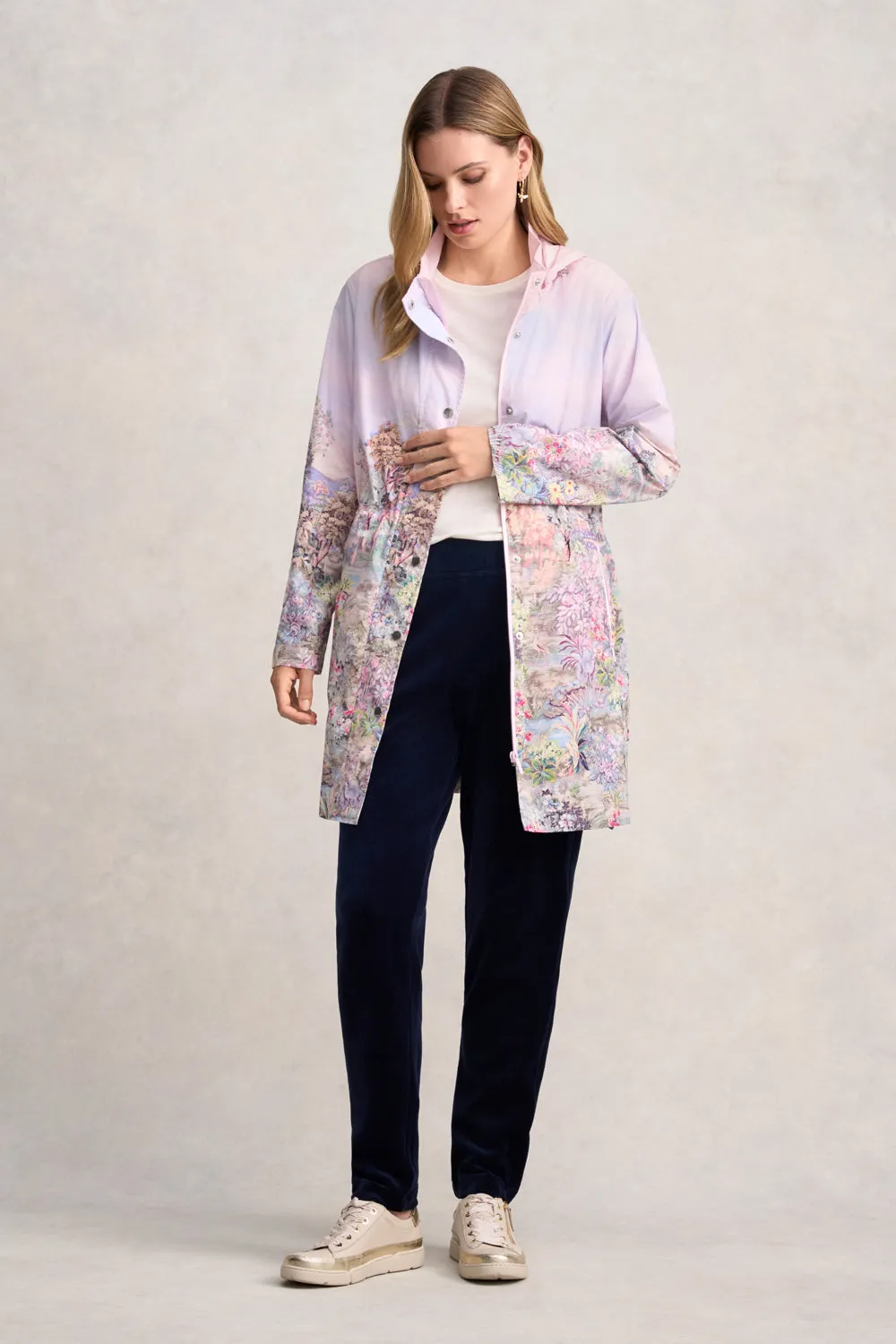 Packable Spray Jacket - Scenic Sunset Print