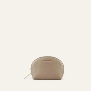 Peony Cosmetic Pouch | Latte with Gold hardware