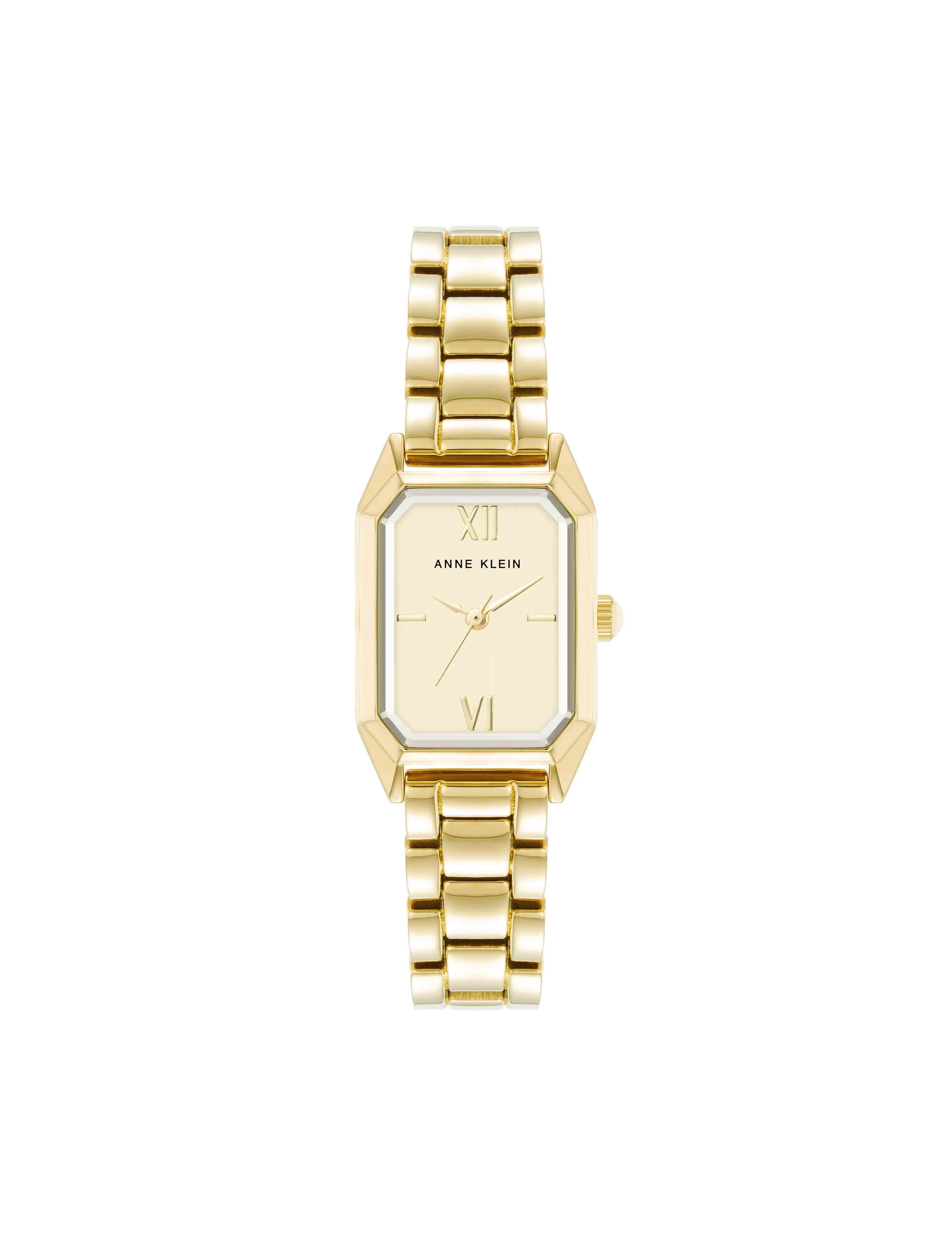 Petite Octagonal Shaped Metal Bracelet Watch