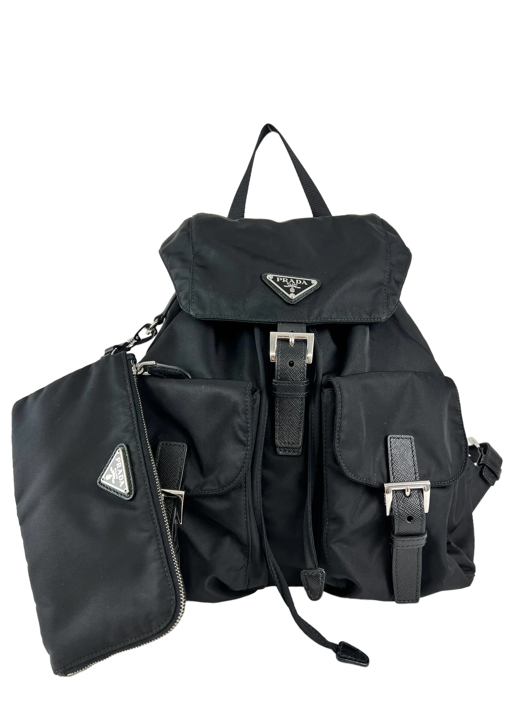 Prada Black Nylon Medium Backpack