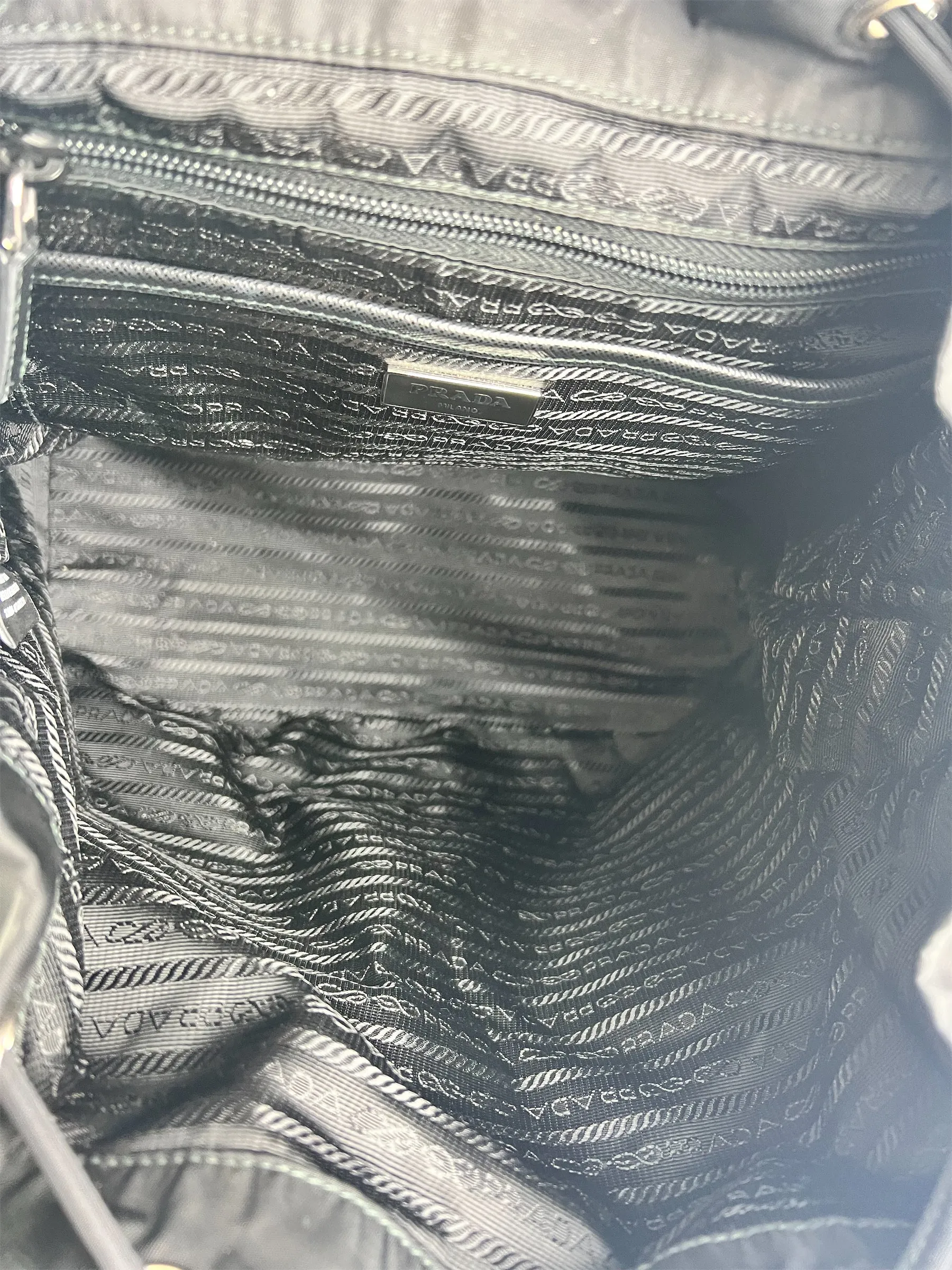 Prada Black Nylon Medium Backpack