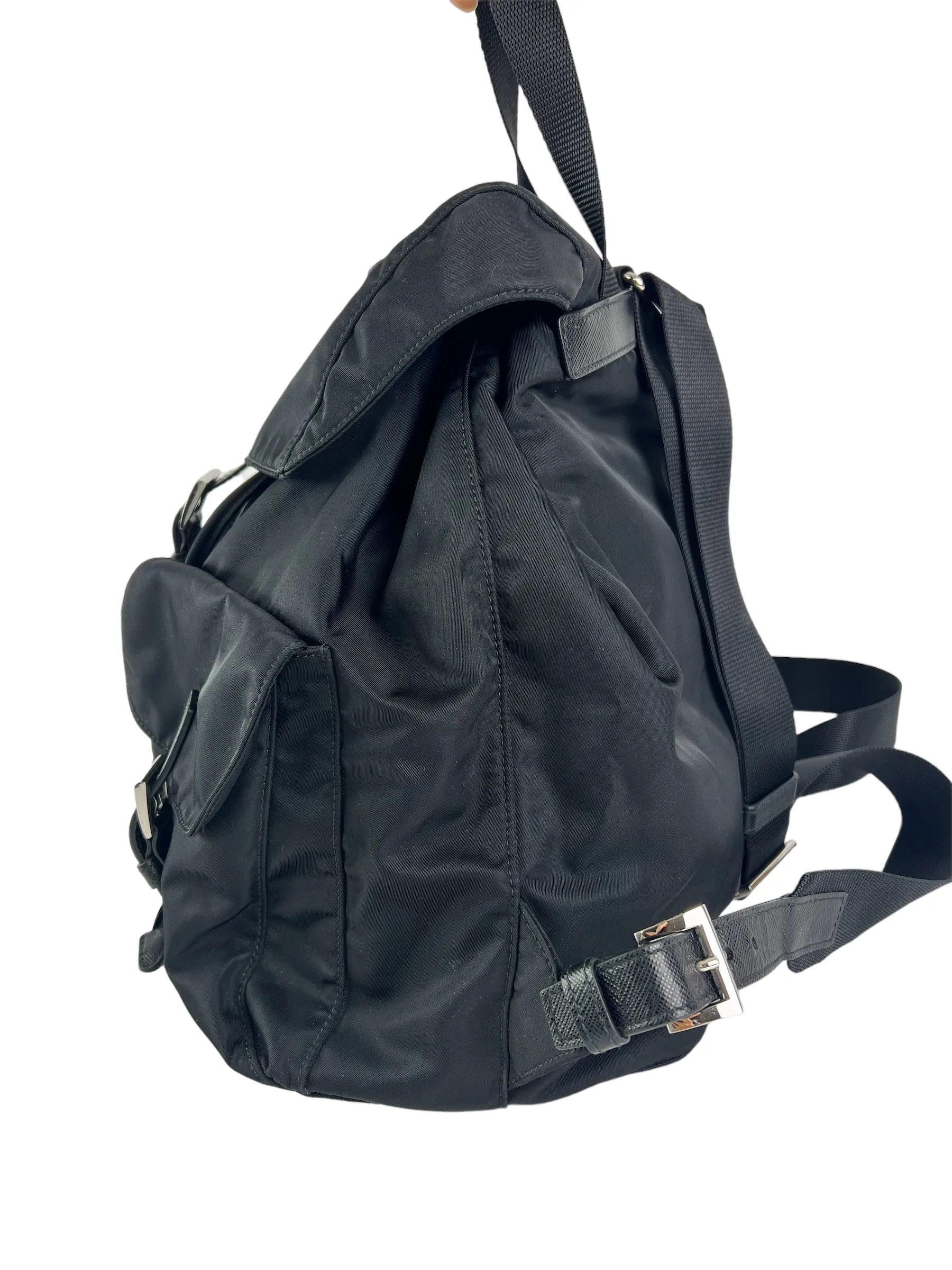 Prada Black Nylon Medium Backpack
